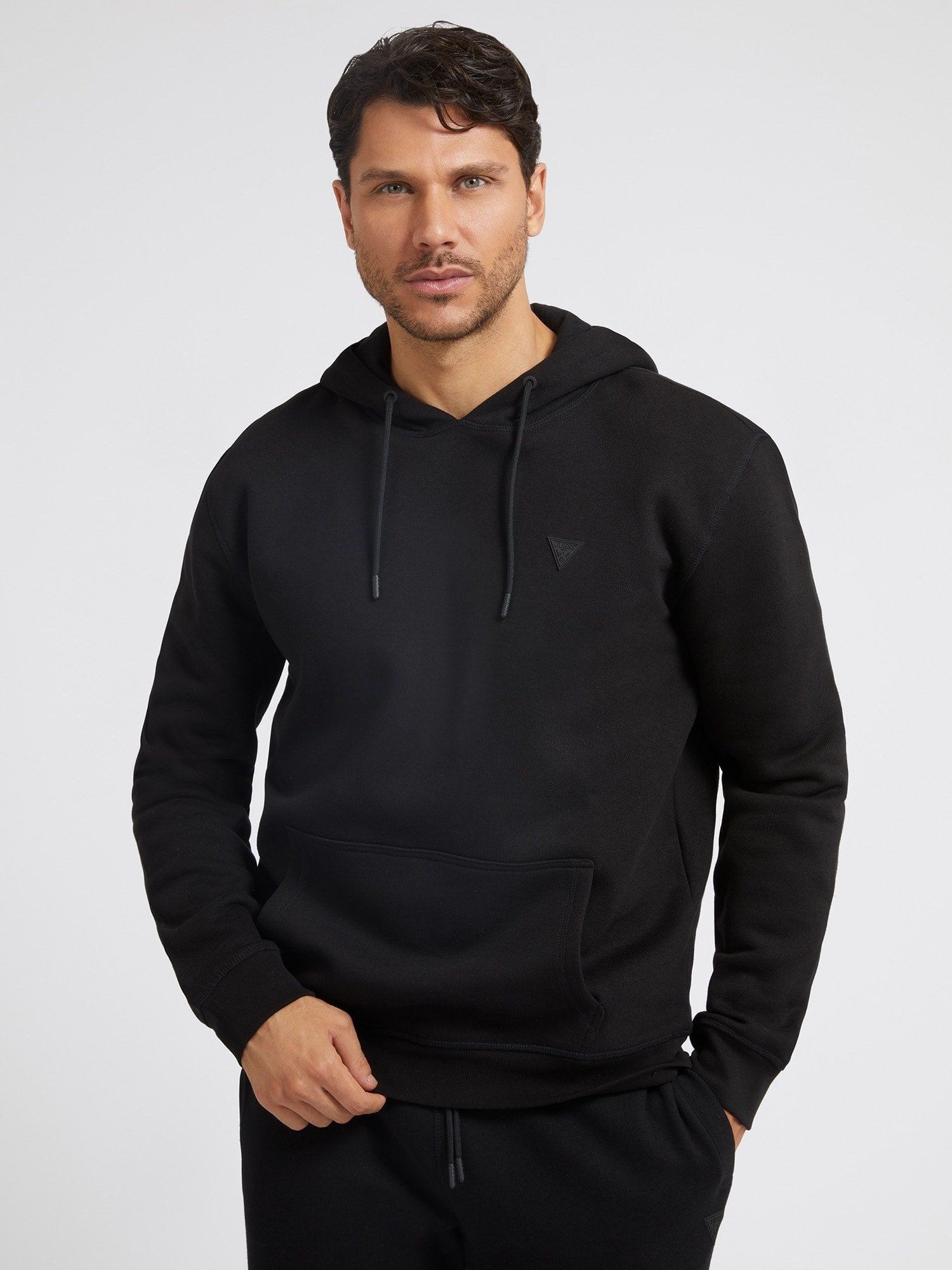 GUESS Aldwin Mini Triangle Logo Hooded Sweatshirt