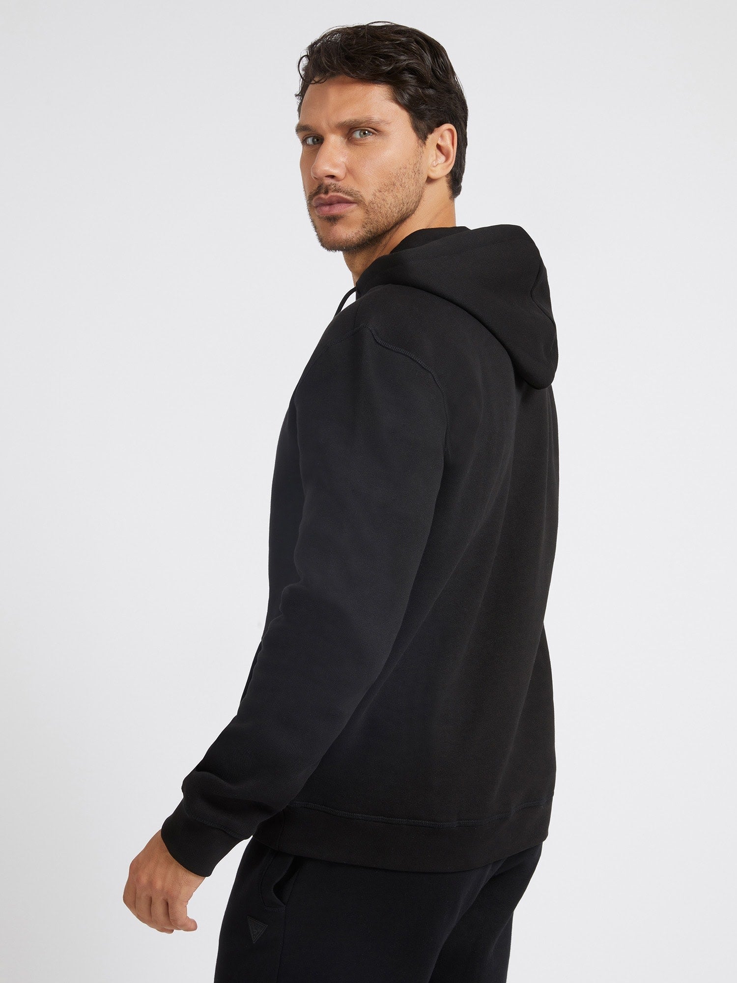 GUESS Aldwin Mini Triangle Logo Hooded Sweatshirt