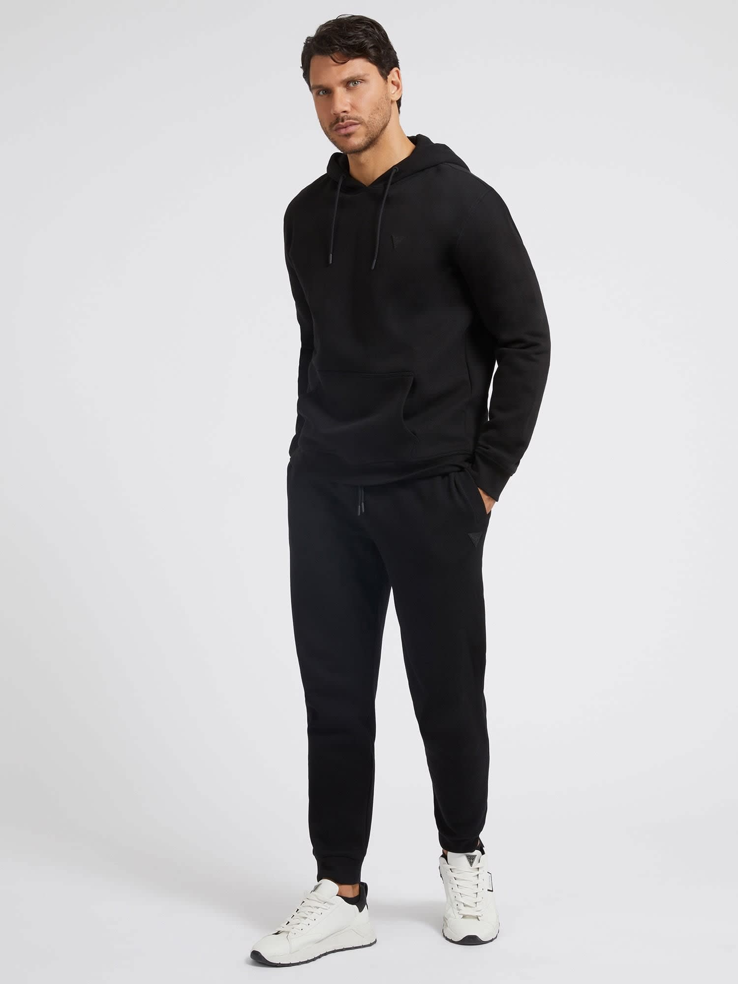 GUESS Aldwin Mini Triangle Logo Hooded Sweatshirt