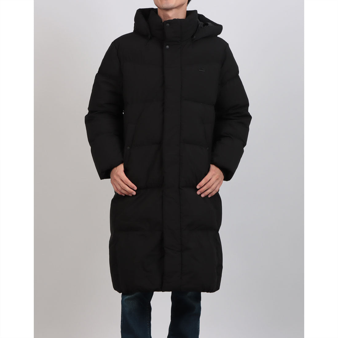 ゲス GUESS UNI Hooded Long Down Jacket （BLK） BLK