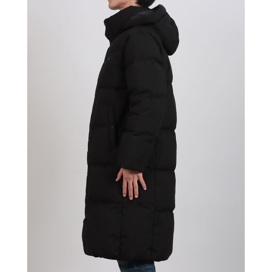 ゲス GUESS UNI Hooded Long Down Jacket （BLK） BLK