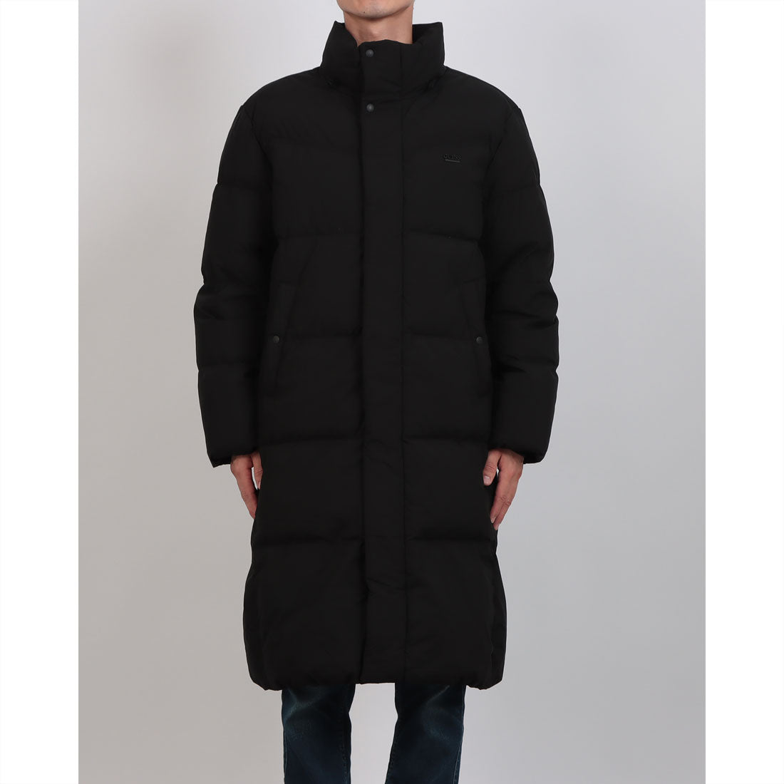 ゲス GUESS UNI Hooded Long Down Jacket （BLK） BLK