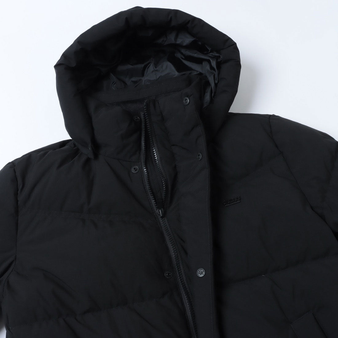 ゲス GUESS UNI Hooded Long Down Jacket （BLK） BLK