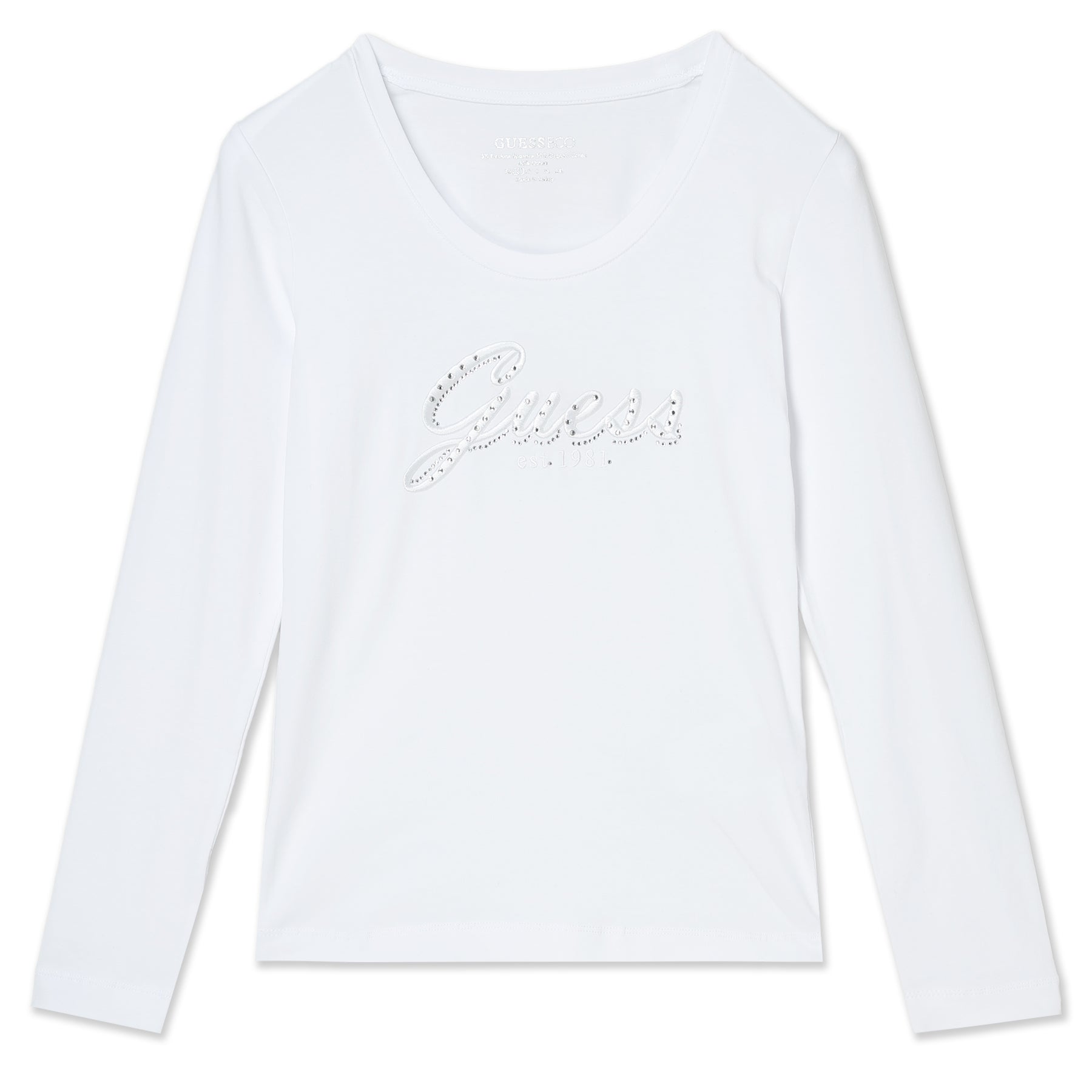 ゲス GUESS CN Ls Embro Script Logo Tee （G011） G011