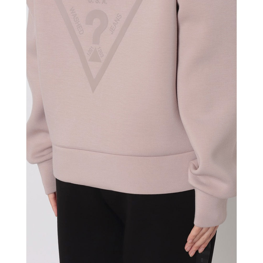 【ベージュ(G4Q9)】GUESS パーカー (W)ALLIE Scuba Hoodie Zip Guess Allie Scuba Hoodie Zip Sweatshirt