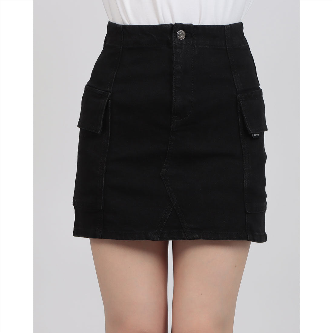 ゲス GUESS LADIES' Denim Skirt （BLK） BLK