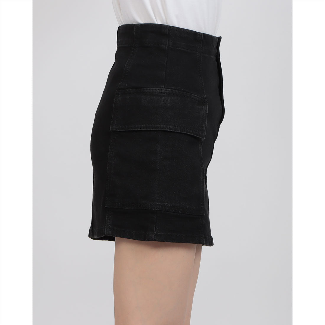 ゲス GUESS LADIES' Denim Skirt （BLK） BLK