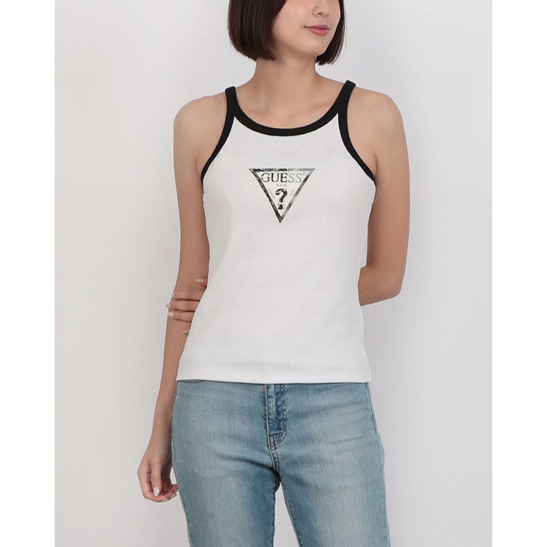 ゲス GUESS LADIES'KNIT TANKTOP （WHT） WHT