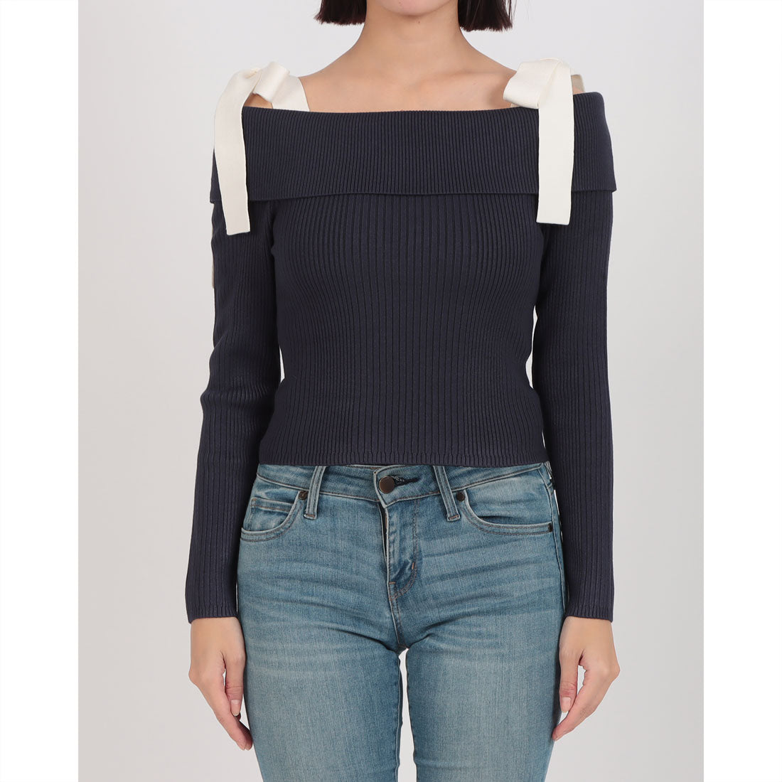 ゲス GUESS Long Sleeves Off Shoulder Rib Terra Sweater （G7V2） G7V2