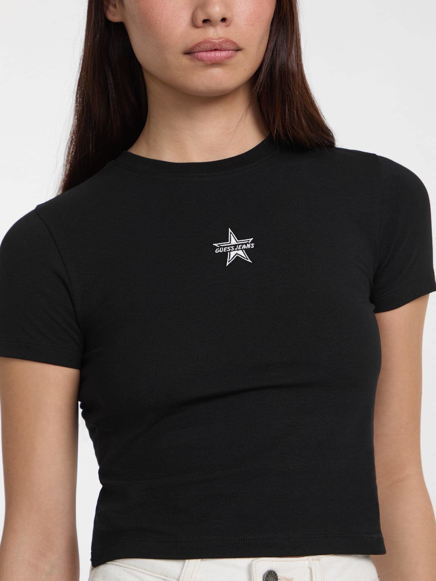 ゲス GUESS GUESS JEANS Short Sleeves Crew Neck Baby Emb Star Tee （JBLK） JBLK