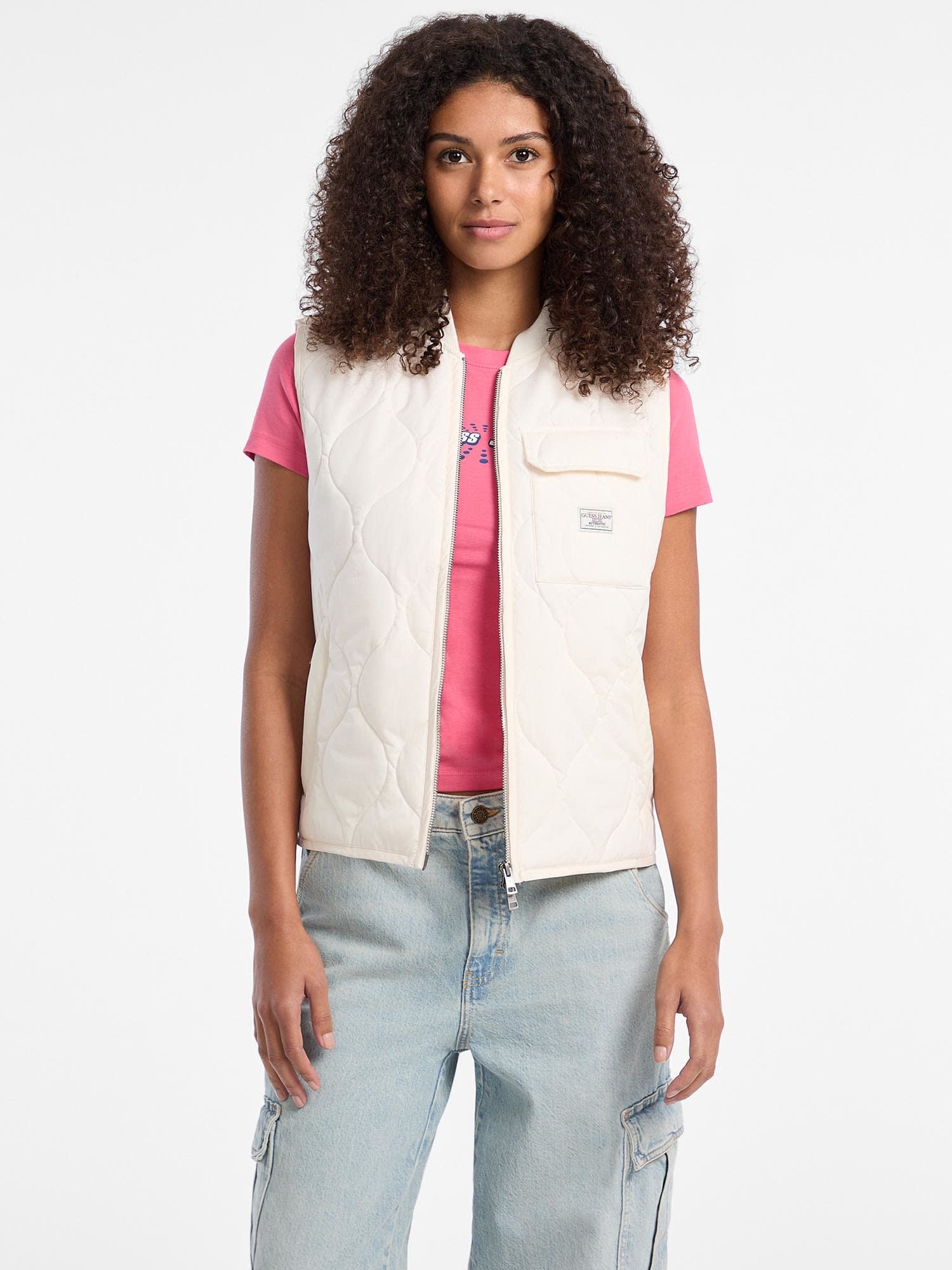 ゲス GUESS GUESS JEANS Quilted Puffer Vest （G054） G054