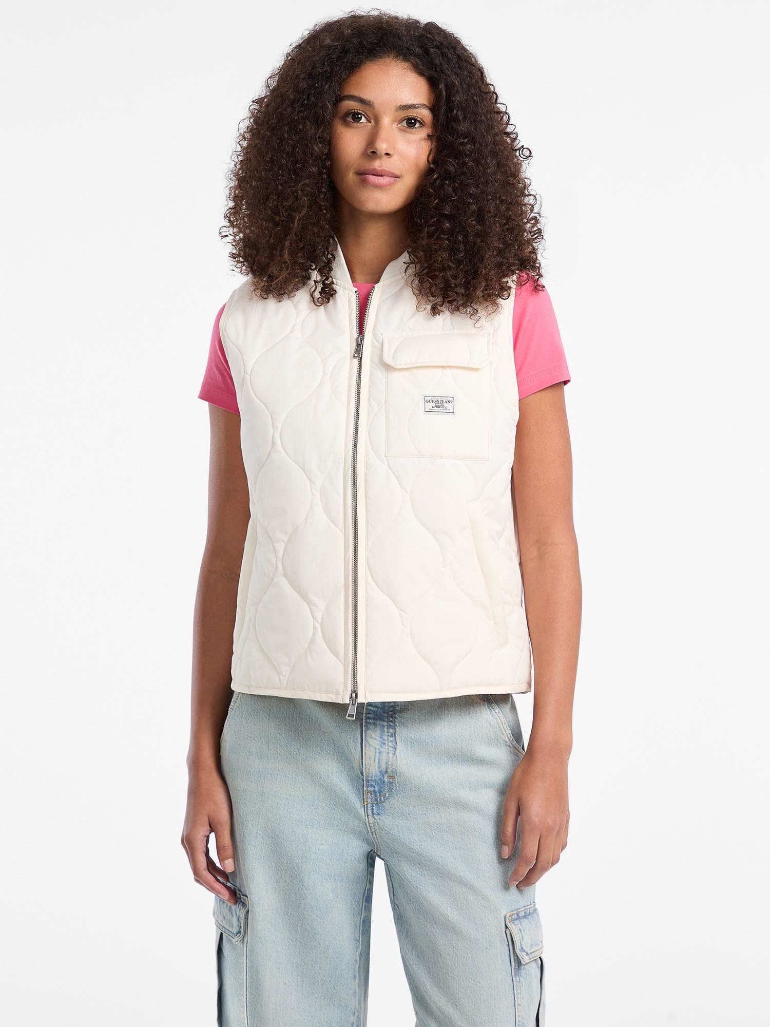 ゲス GUESS GUESS JEANS Quilted Puffer Vest （G054） G054
