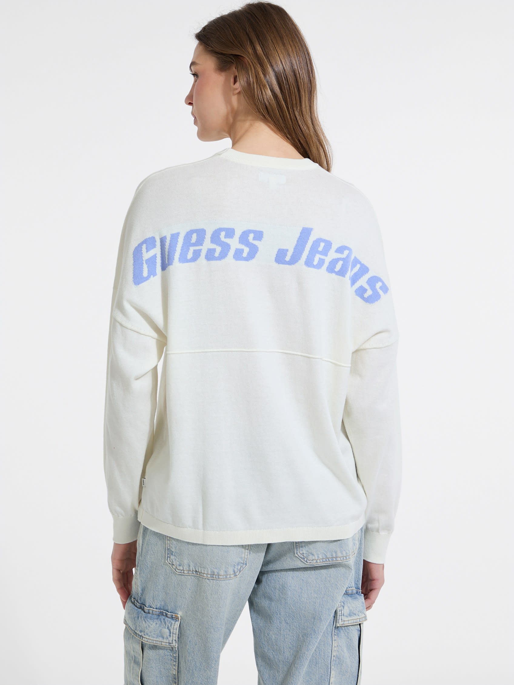 ゲス GUESS GUESS JEANS Long Sleeves Crew Neck Back Intarsia Sweater （G293） G293