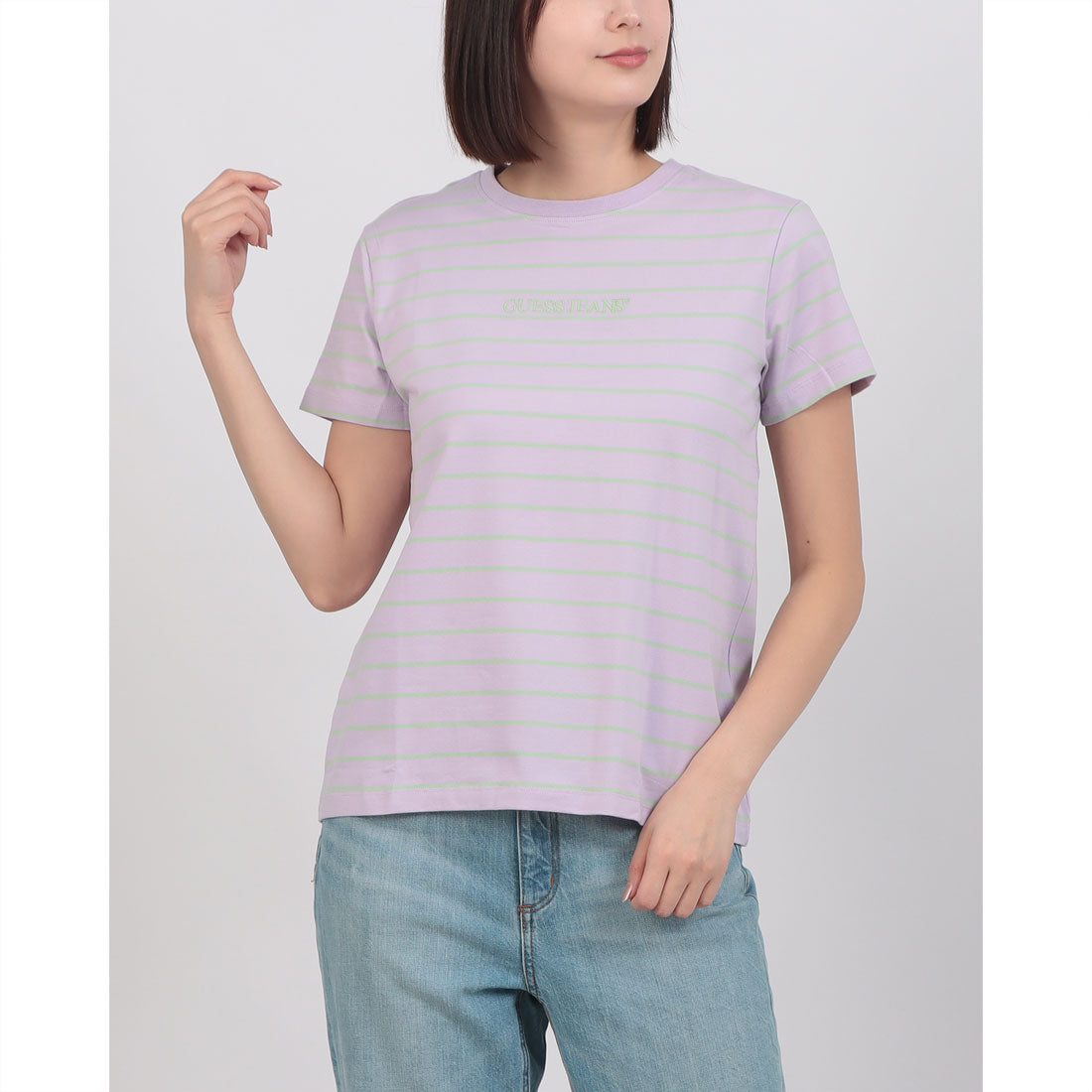 ゲス GUESS GUESS JEANS Short Sleeves Crew Neck Regular Yd Striped Tee （S40K） S40K