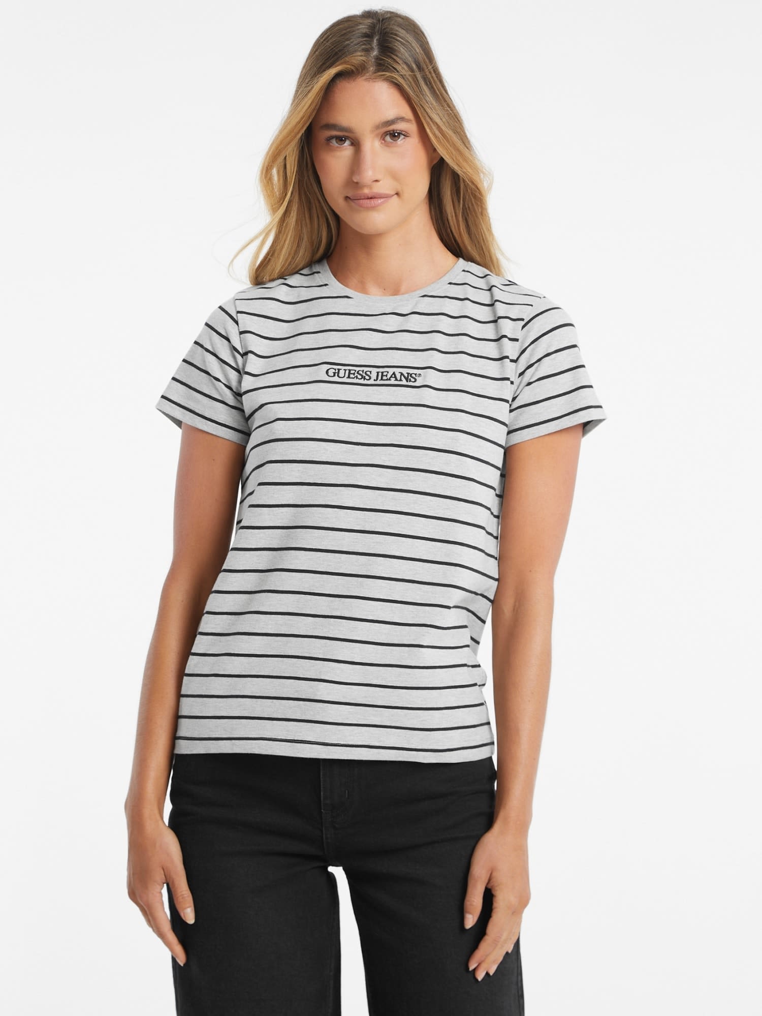 ゲス GUESS GUESS JEANS Short Sleeves Crew Neck Regular Yd Striped Tee （S75Q） S75Q