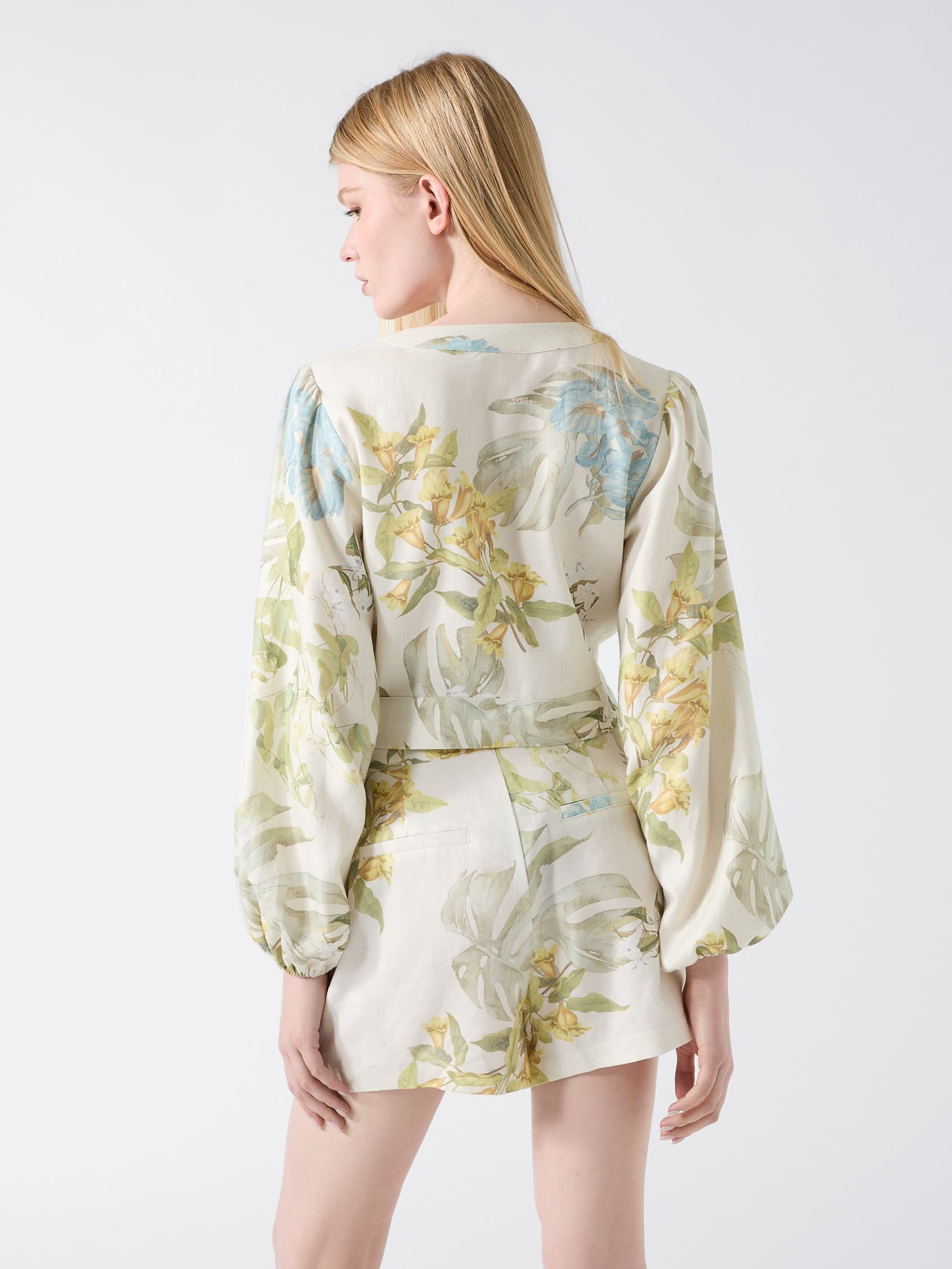 ゲス GUESS Long Sleeves Shirley Linen Top （PMMA） PMMA
