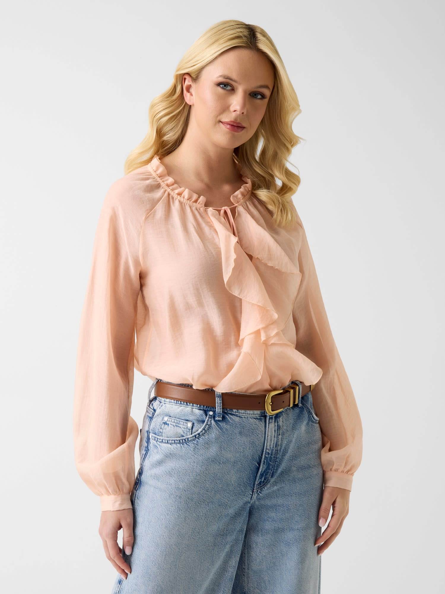 ゲス GUESS MAELYS Ruffled Blouse （G6L1） G6L1