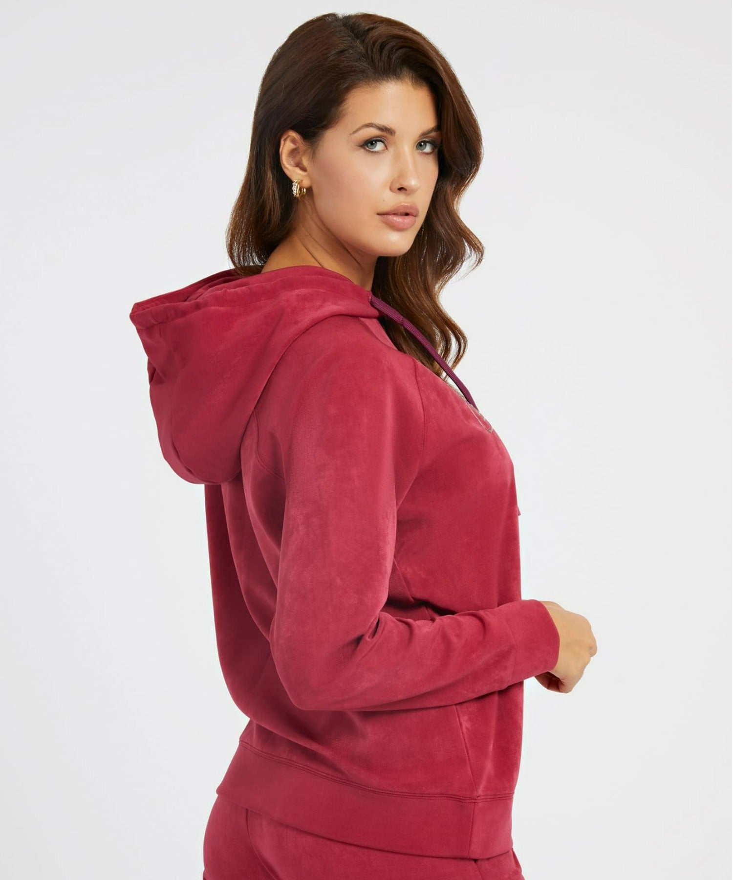ゲス GUESS Euphemia Faux-Suede Hoodie （G4F7） G4F7