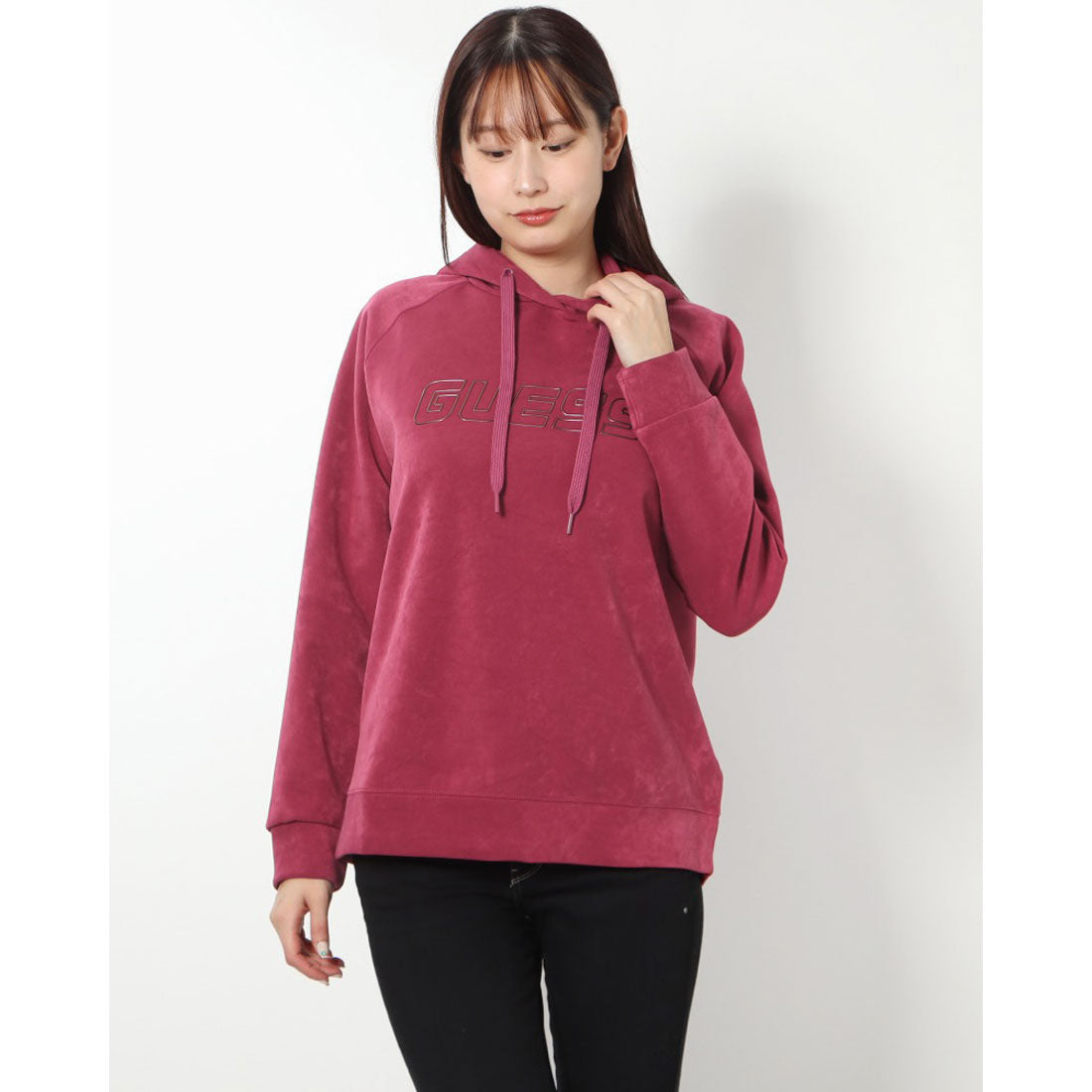 ゲス GUESS Euphemia Faux-Suede Hoodie （G4F7） G4F7