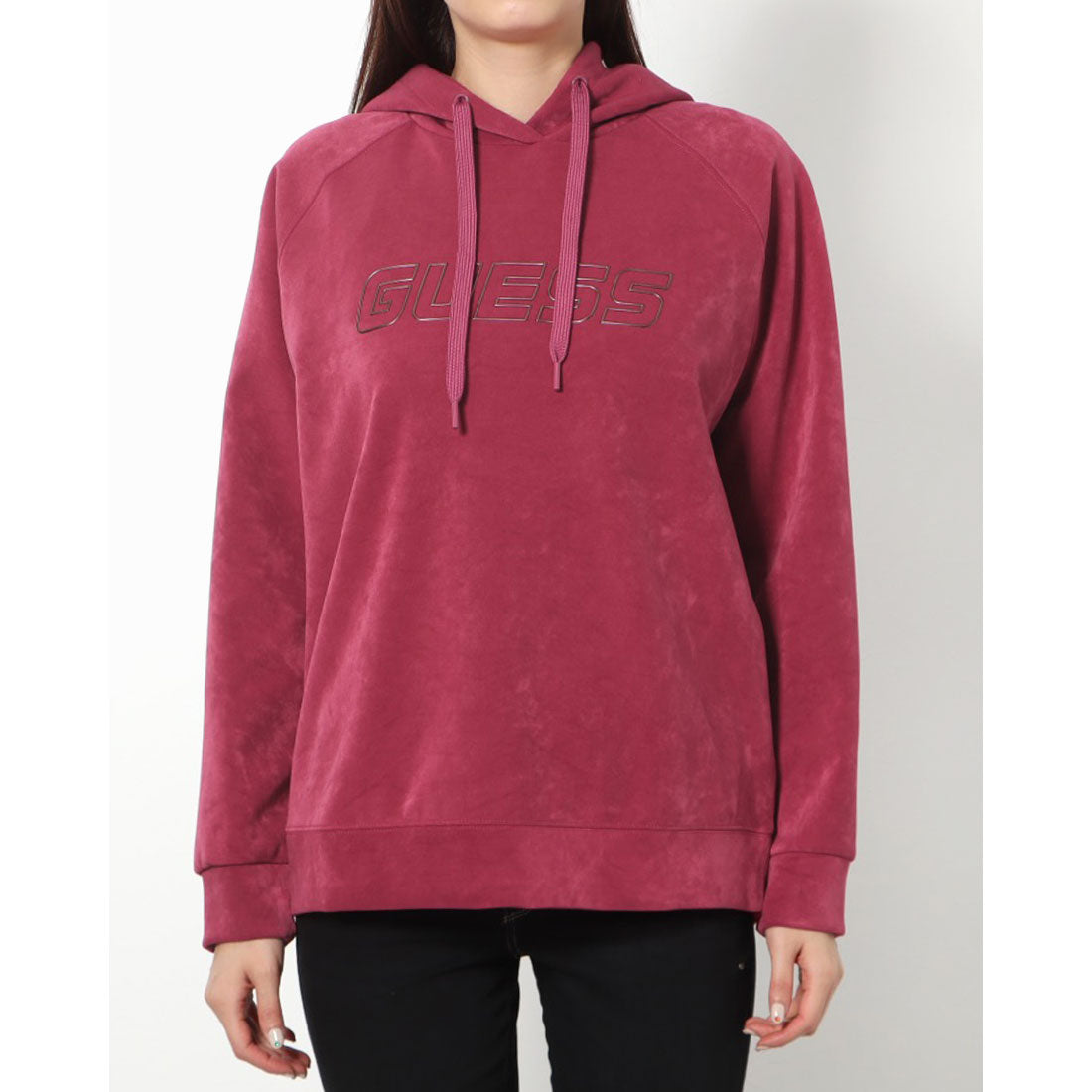 ゲス GUESS Euphemia Faux-Suede Hoodie （G4F7） G4F7