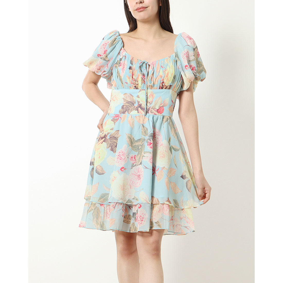 GUESS Gilda Smocked Dress One Piece Dress