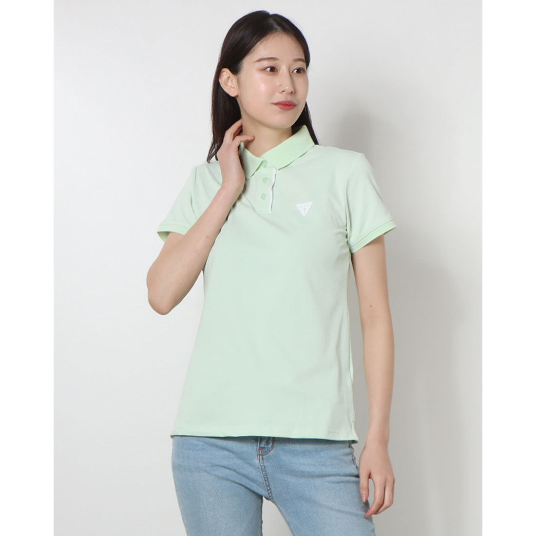 ゲス GUESS Logo Polo Shirt  半袖 ポロシャツ,LIM