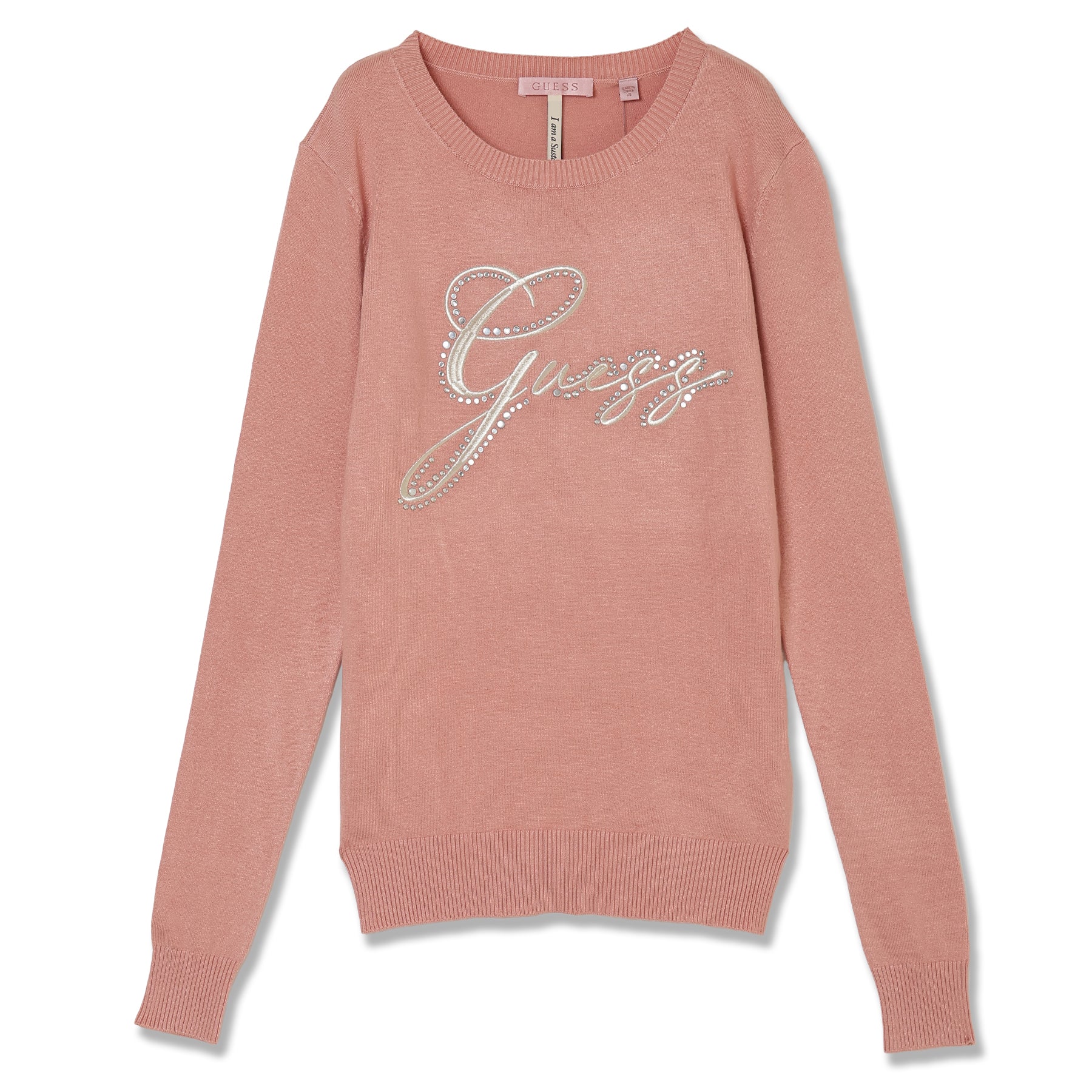 ゲス GUESS OLIVE Logo Rn Ls Sweater （G012） ゲス GUESS OLIVE Logo Rn Ls Sweater （G012） -waja bazar