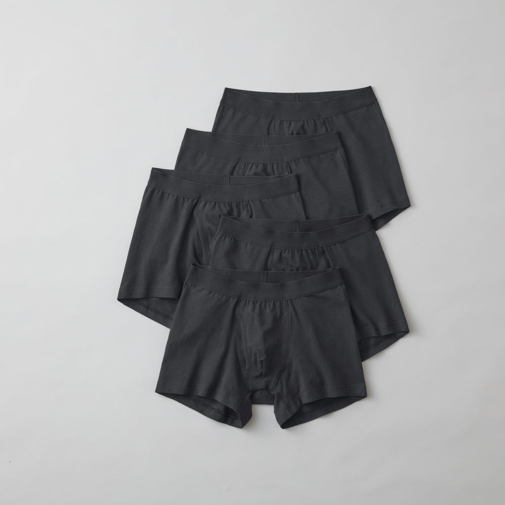 グンゼ GUNZE 【5枚組×綿混】ボクサーパンツ（前あき） 【返品不可商品】 （ブラック） ブラック