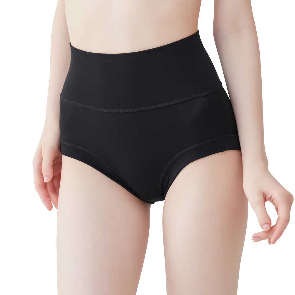 グンゼ GUNZE 綿95％で肌に優しい ハイウエストショーツ【返品不可商品】,ブラック