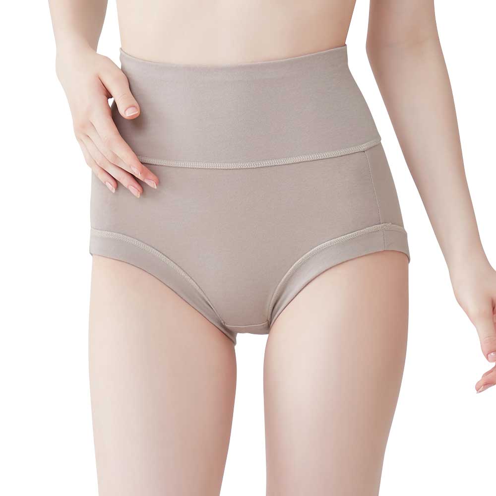 グンゼ GUNZE 綿95％で肌に優しい ハイウエストショーツ【返品不可商品】,ベールブラウン