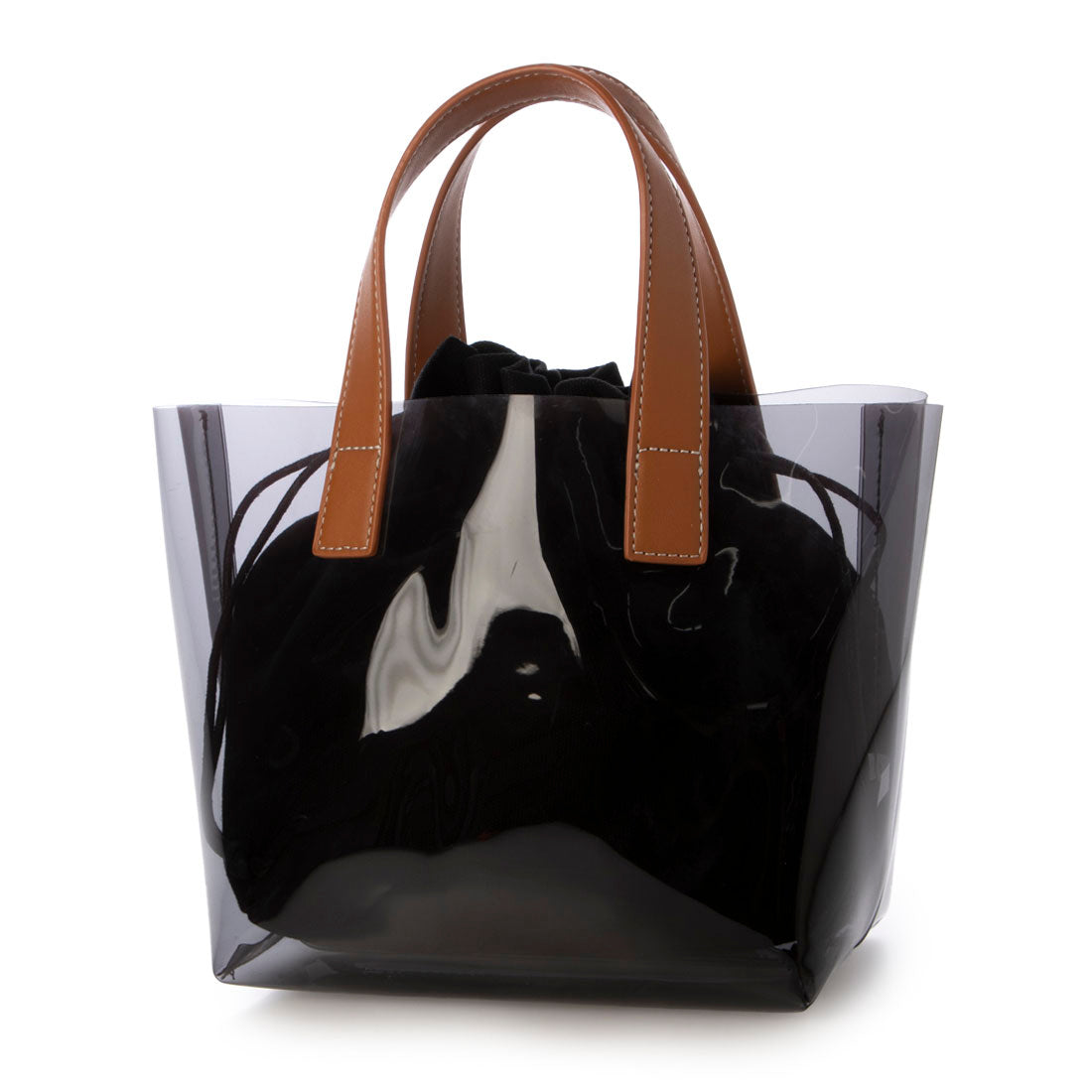 グッシオ GUSCIO PVCバッグ 巾着付き （GRAY） GRAY