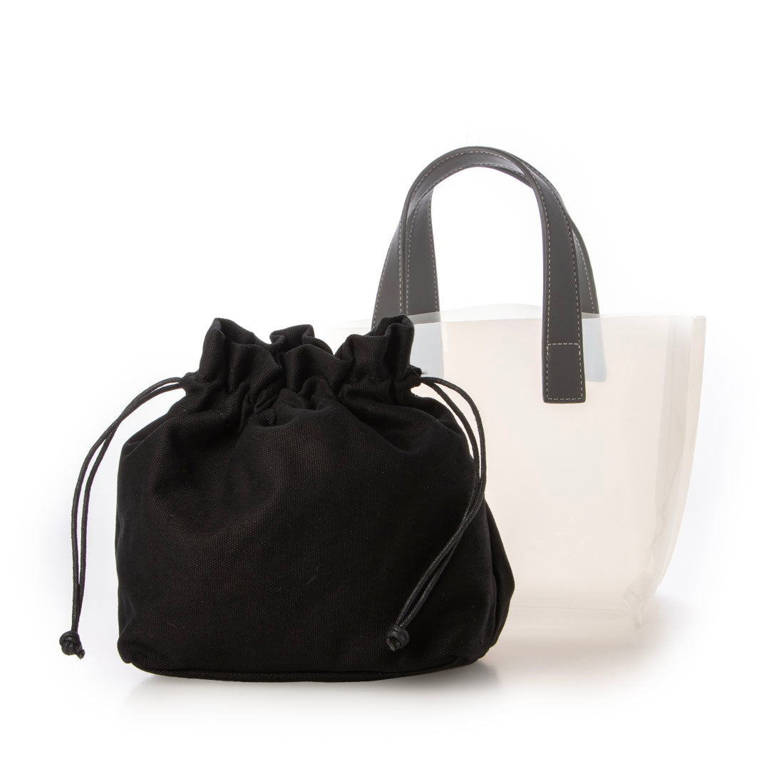 グッシオ GUSCIO PVCバッグ 巾着付き （GRAY） GRAY