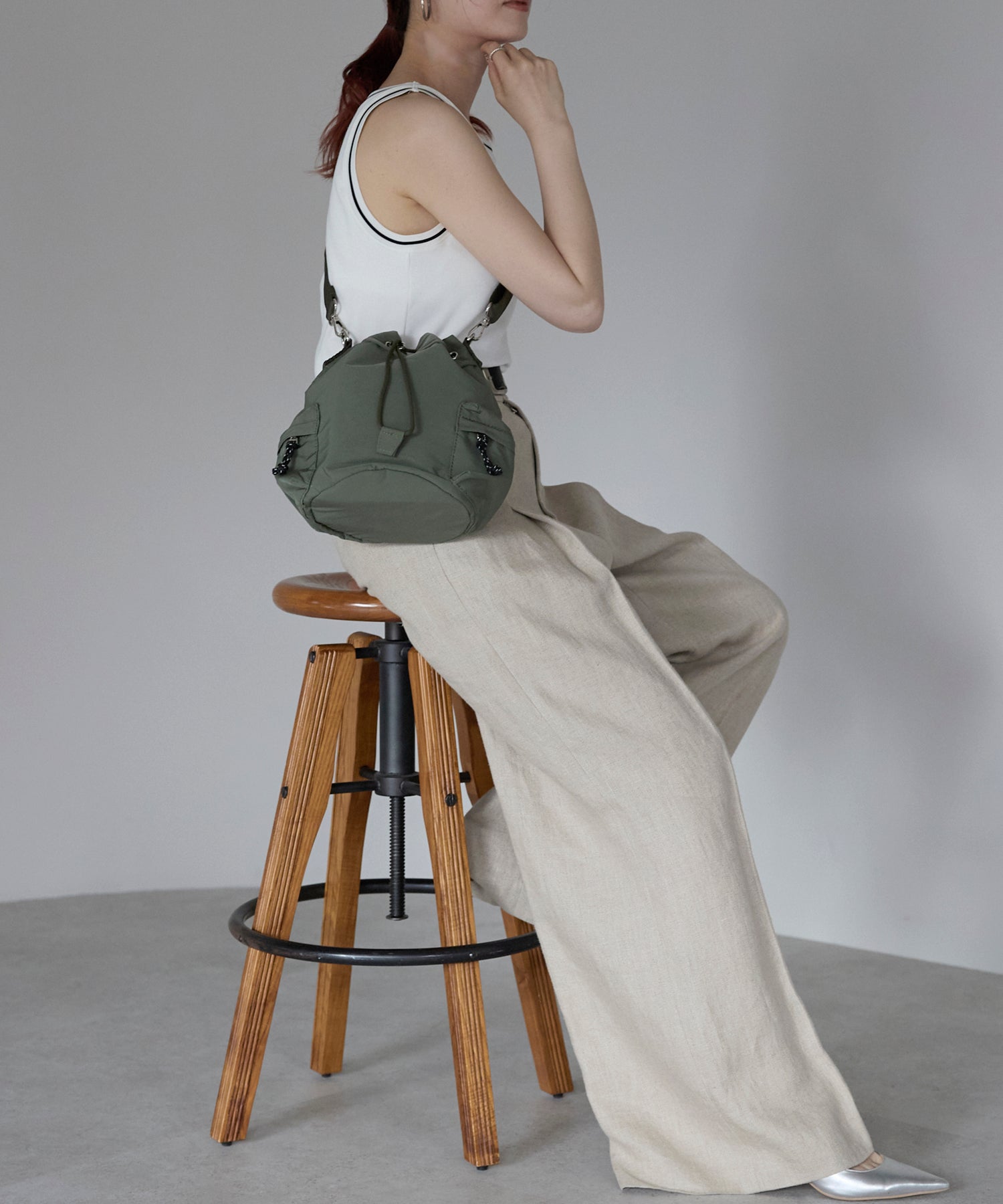 グッシオ GUSCIO アウトポケットショルダーバッグ （KHAKI） KHAKI