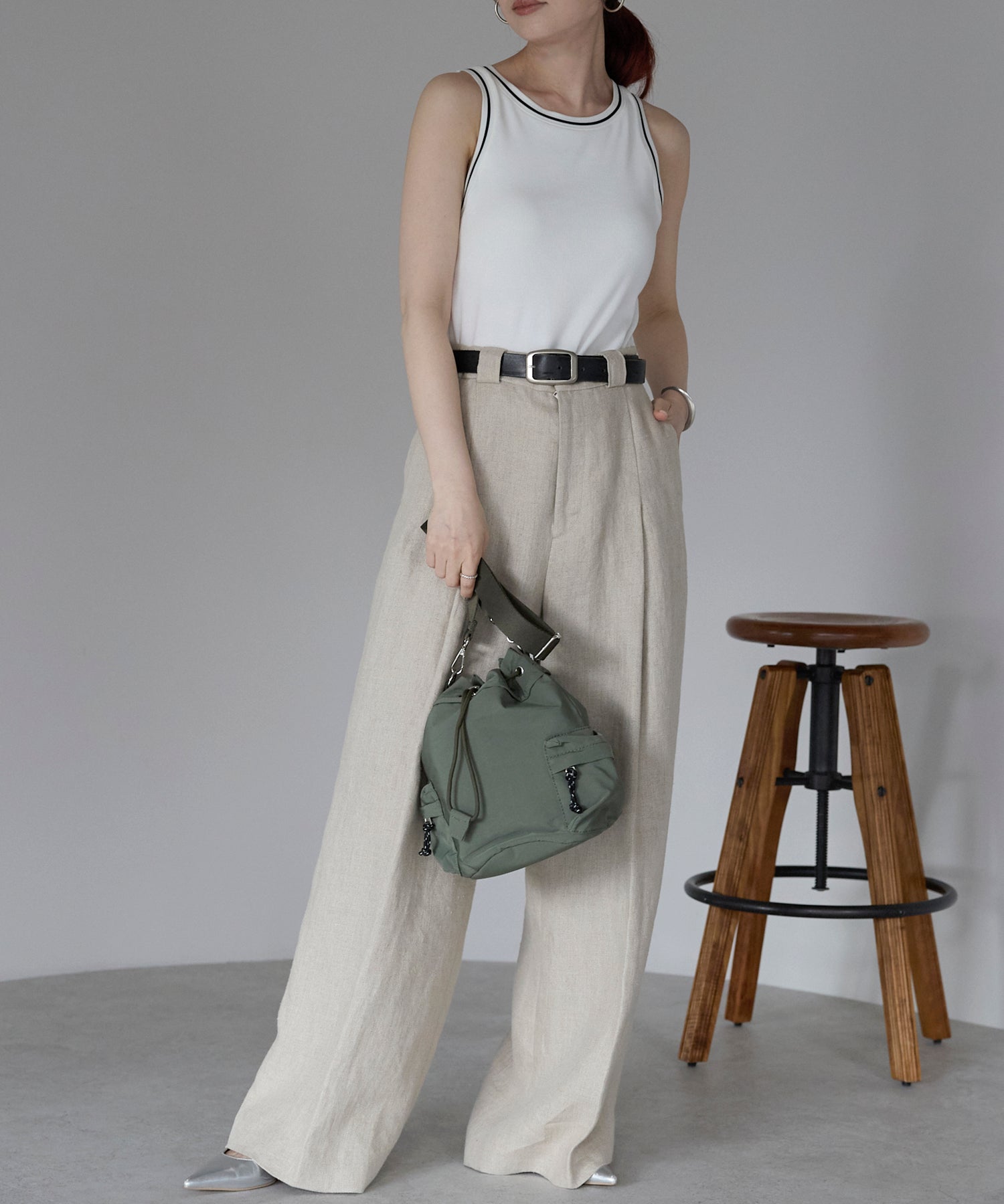 グッシオ GUSCIO アウトポケットショルダーバッグ （KHAKI） KHAKI