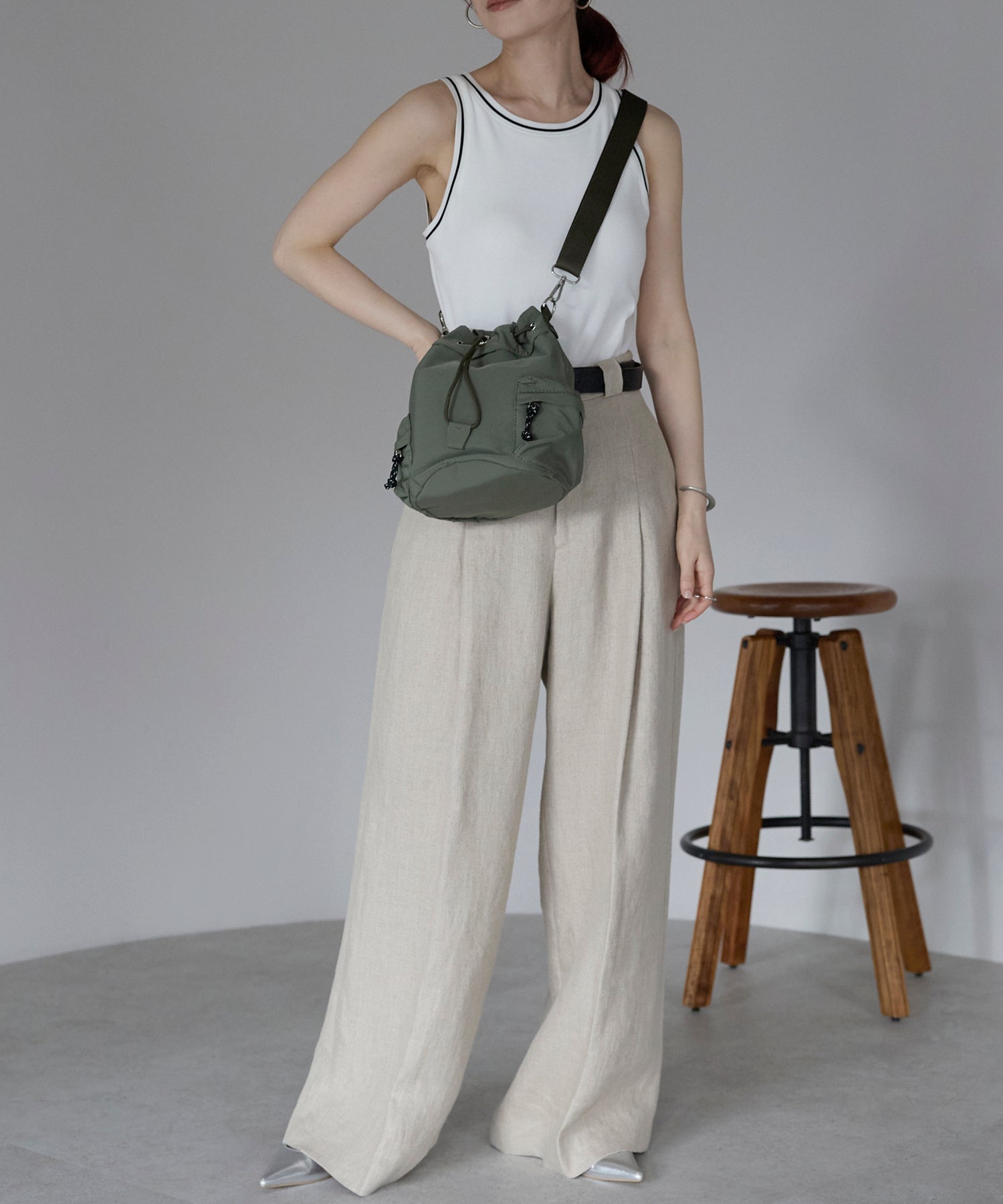 グッシオ GUSCIO アウトポケットショルダーバッグ （KHAKI） KHAKI