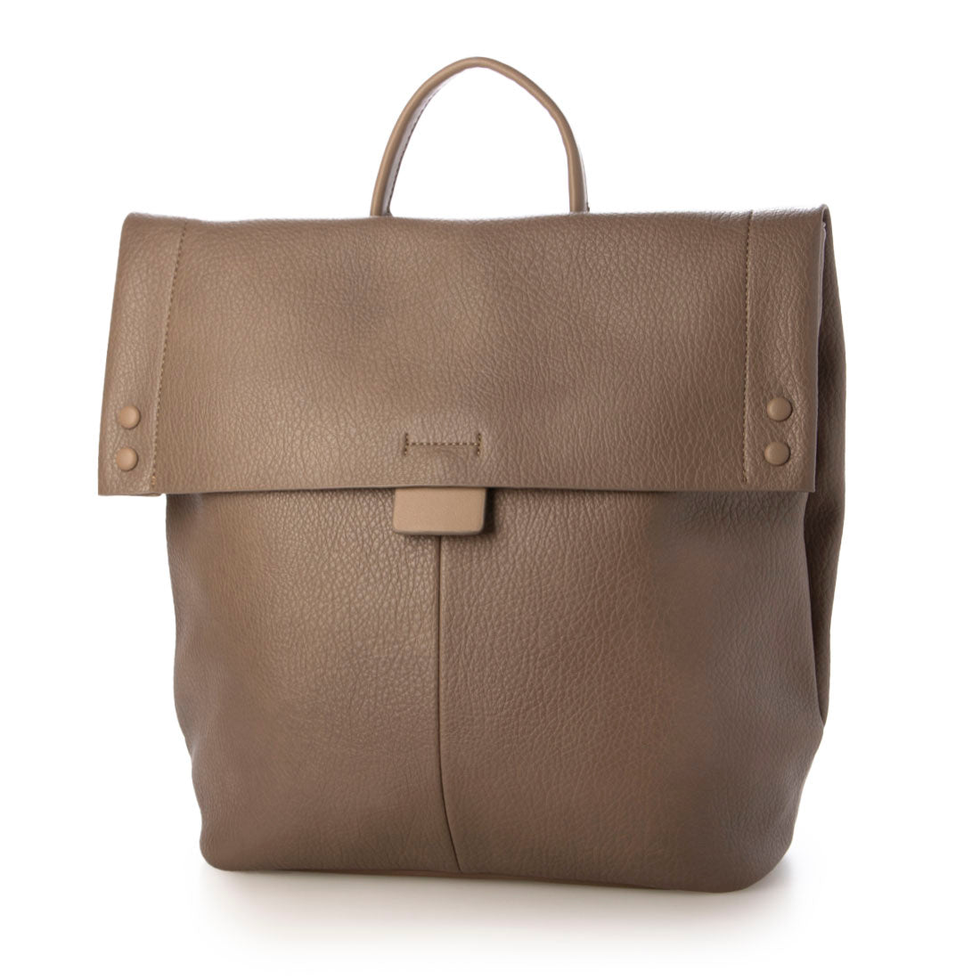 グッシオ GUSCIO PUレザーかぶせリュック 横型 （GREIGE） GREIGE