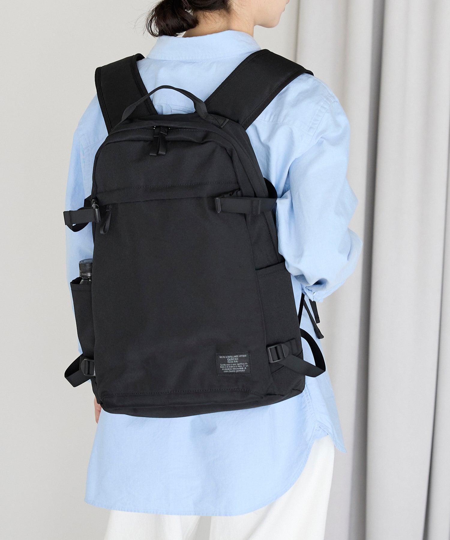 グッシオ GUSCIO ナイロンバックパック （BLACK） BLACK