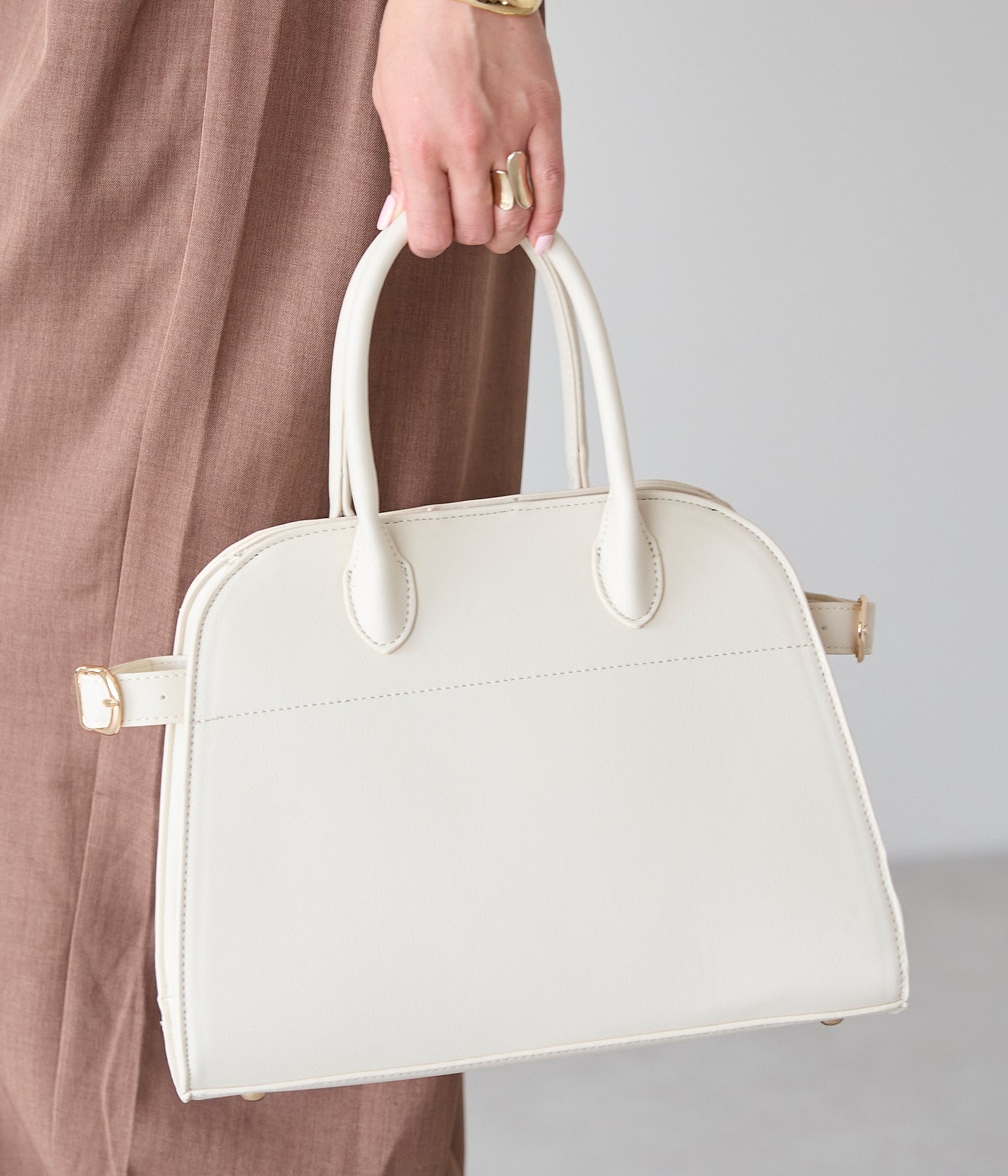 グッシオ GUSCIO 2WAYボストンバッグ （IVORY） IVORY