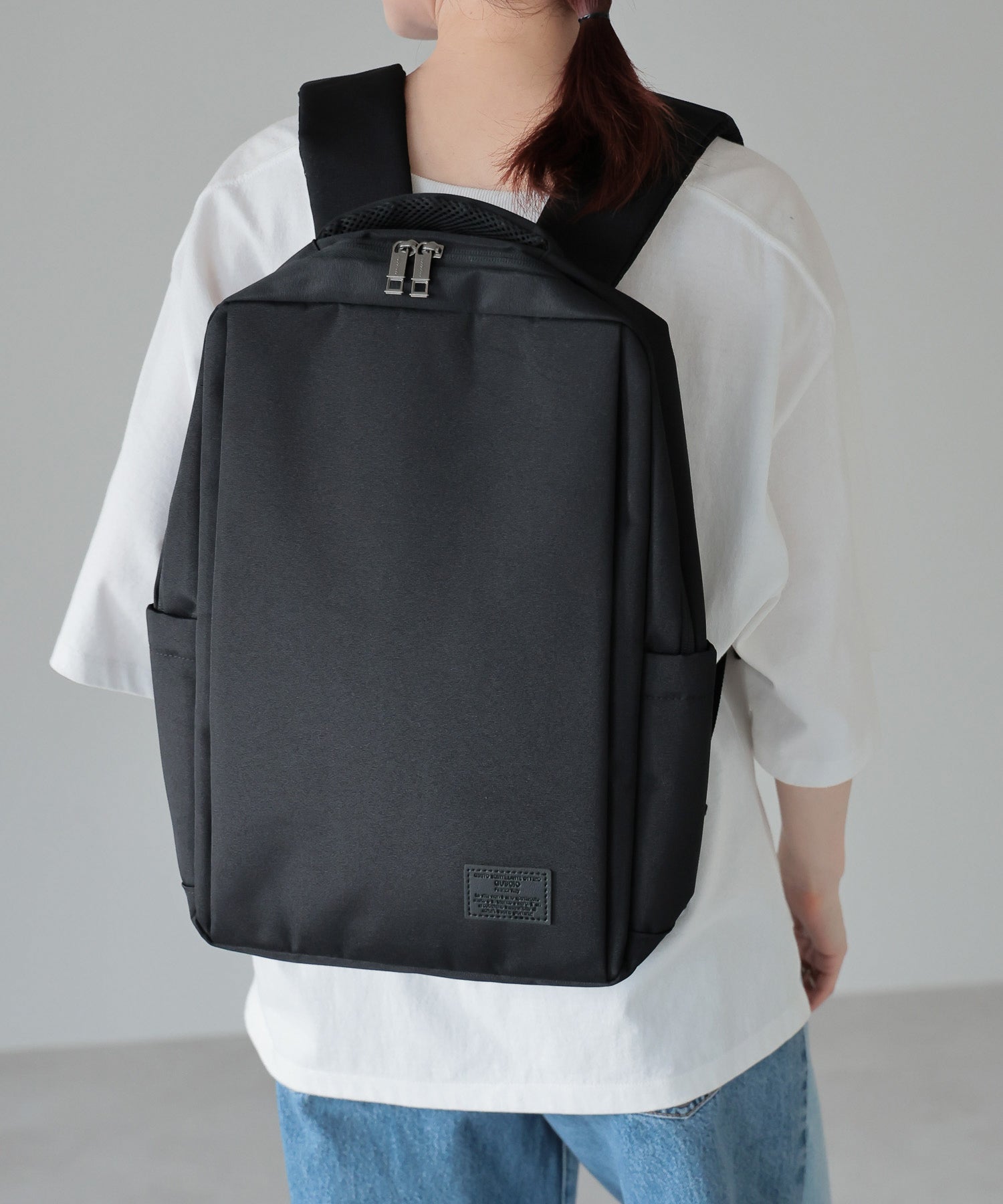 グッシオ GUSCIO スクエア型ビジネスリュック （BLACK） BLACK