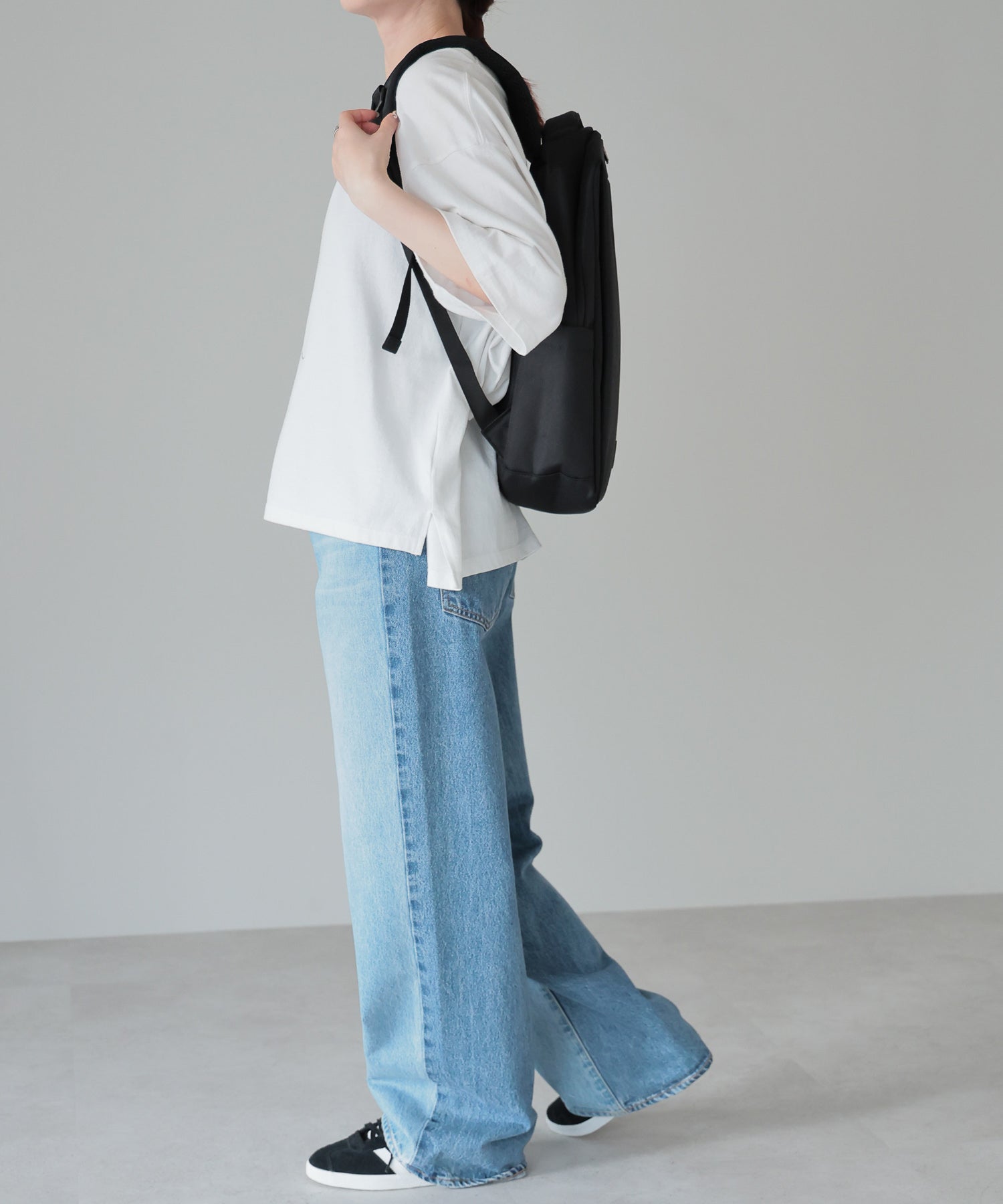 グッシオ GUSCIO スクエア型ビジネスリュック （BLACK） BLACK