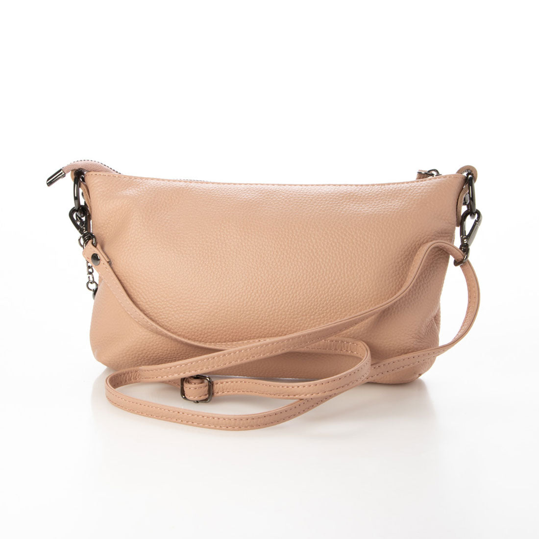 グッシオ GUSCIO 本革 ミニショルダーバッグ タッセル付き クロスボディ シュリンク （PINK） PINK