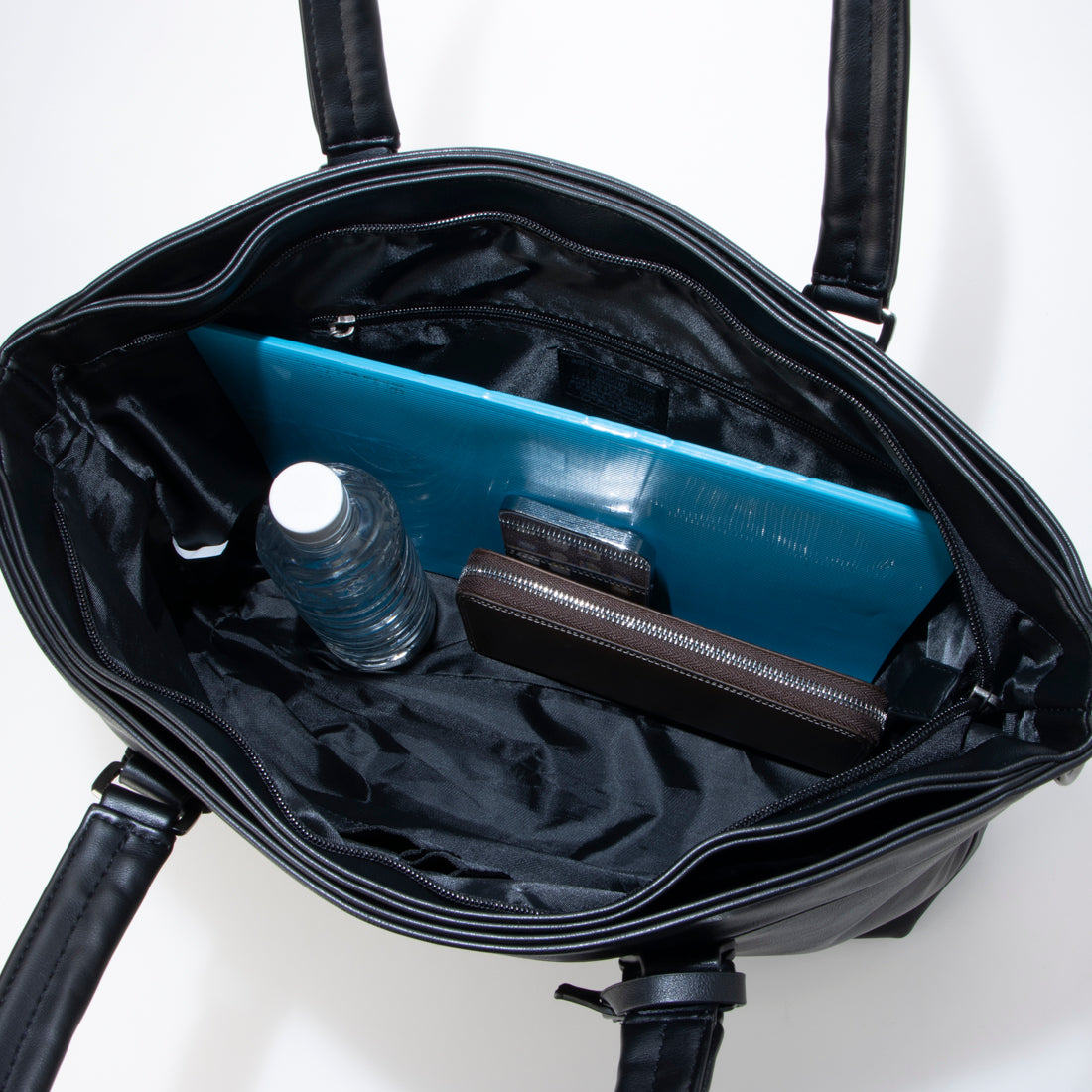 グッシオ ウォーモ GUSCIO UOMO レザータッチ ビジネストートバッグ 自立タイプ 大きめサイズ （INK BLUE） INK BLUE