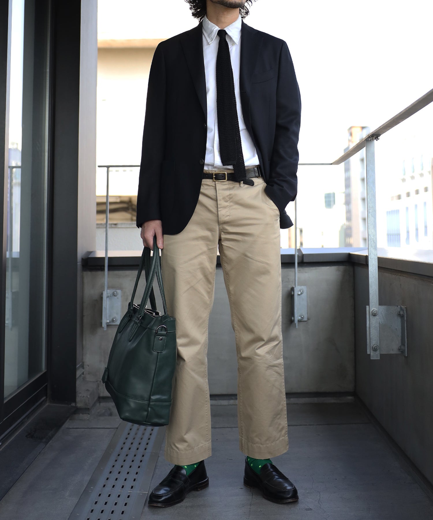 グッシオ ウォーモ GUSCIO UOMO レザータッチ ビジネストートバッグ 自立タイプ 大きめサイズ （D.GREEN） D.GREEN