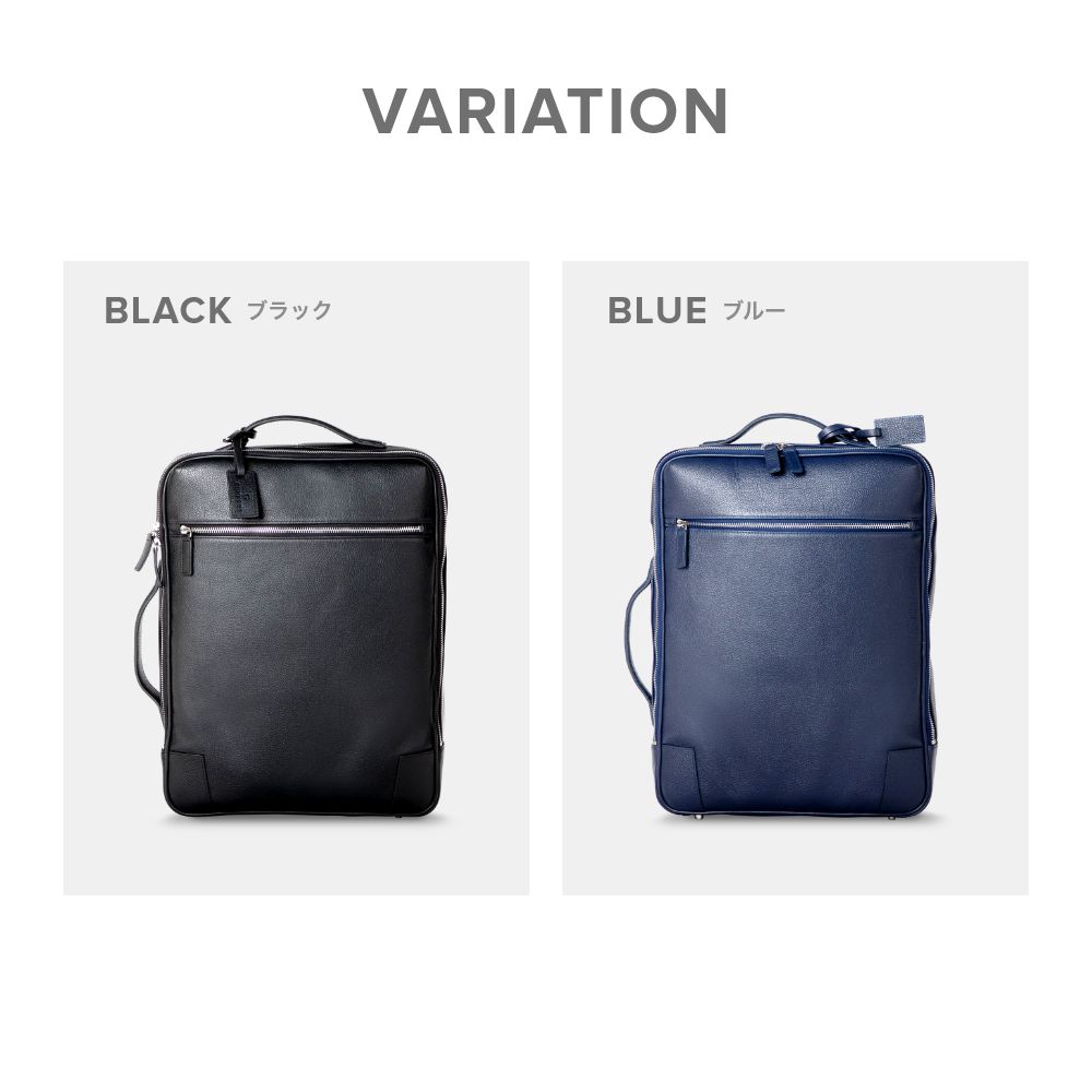 ギオネ GUIONNET バックパック ビジネスリュック PG008 2WAY SHRINK LEATHER BACKPACK ギオネ 3way シュリンクレザー メンズ レディース （ブラック） ブラック