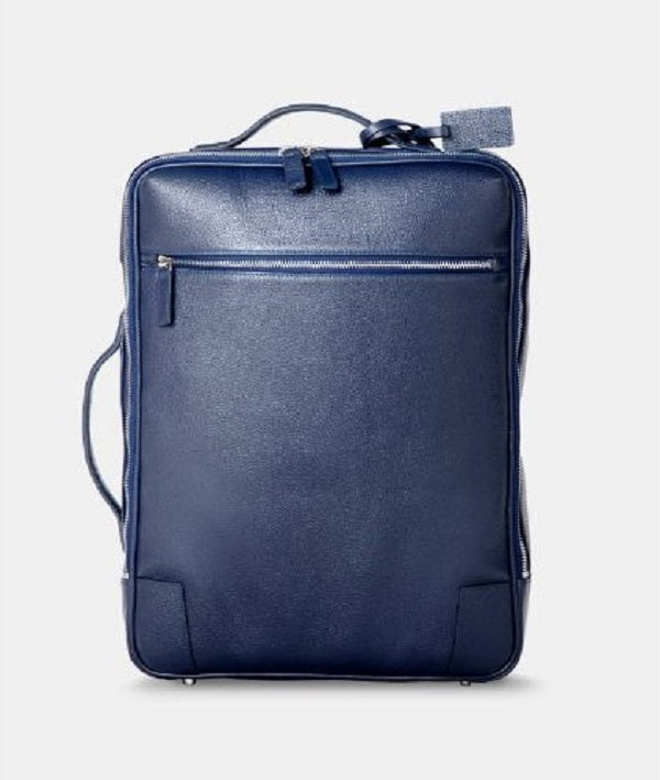 ギオネ GUIONNET バックパック ビジネスリュック PG008 2WAY SHRINK LEATHER BACKPACK ギオネ 3way シュリンクレザー メンズ レディース （ブルー） ブルー