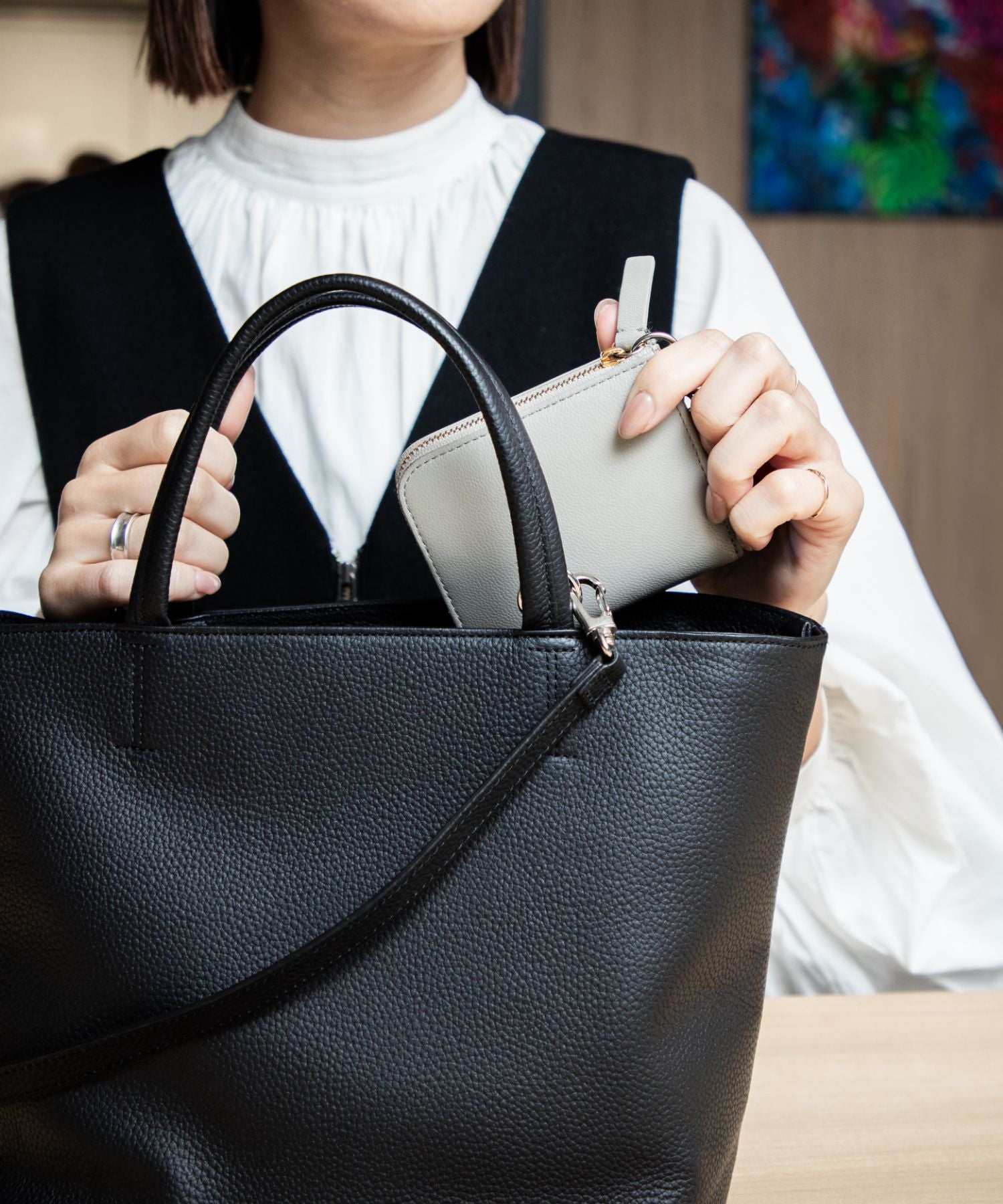 ギオネ GUIONNET ギオネ GUIONNET DRYGRAIN TOTE MINI ドライグレイントート ミニ PG-016 トートバッグ ショルダーバッグ 2WAY ユニセックス バッグ ブラック （BLACK/ブラック） BLACK/ブラック