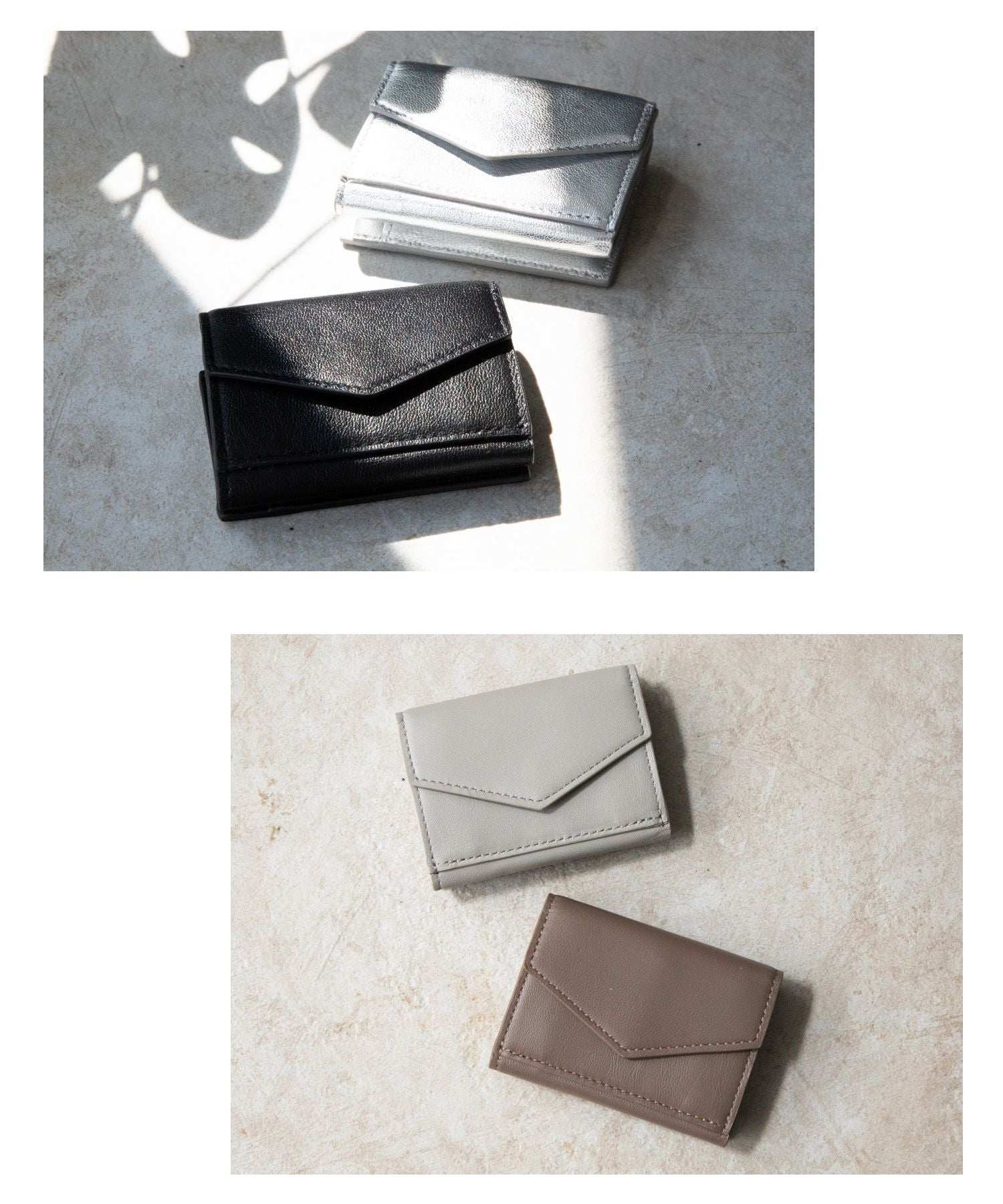 ギオネ GUIONNET ギオネ GUIONNET ミニ財布 レディース  本革 薄型 三つ折り財布 メンズ コインケース 財布 薄マチ コンパクト レザー ウォレット 小銭入れ カードケース 一粒万倍日 （TAUPE/トープ(PACK)） TAUPE/トープ(PACK)