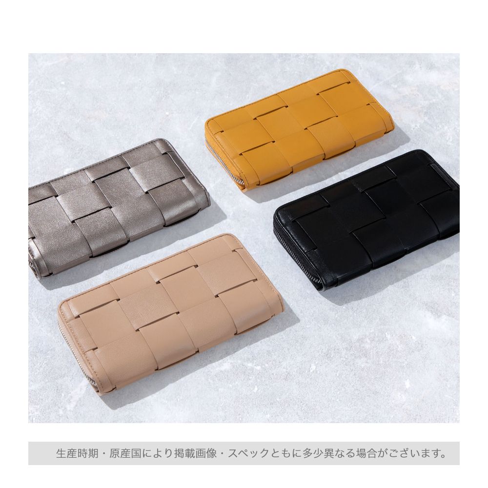 ギオネ GUIONNET ギオネ GUIONNET 長財布 PG-101B BOLD TILE ボールドタイル 財布 ラムレザー 収納力 大容量 長サイフ イントレチャート ラム革 レザー長財布 レディース （シルバー） シルバー