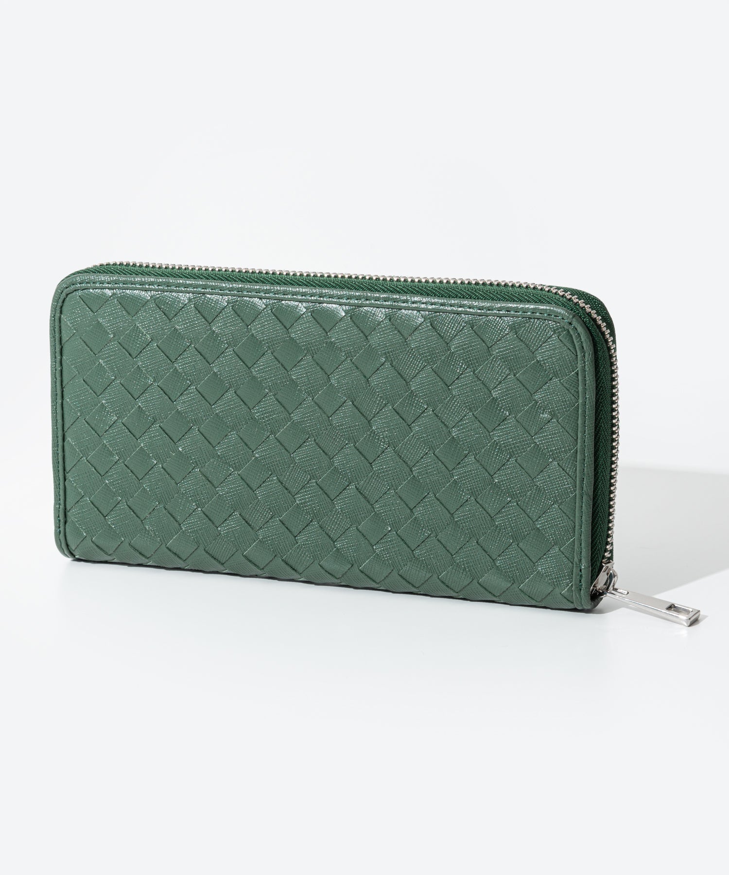 ギオネ GUIONNET 長財布 財布 サフィアーノレザー イントレチャート レディース ラウンドファスナー メンズ レザー l字ファスナー （DARK GREEN） DARK GREEN