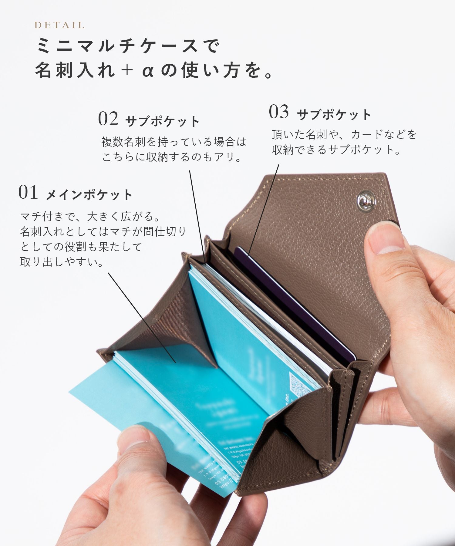 ギオネ GUIONNET ミニ財布 レディース 名刺入れ カードケース メンズ  コインケース マルチパーパスケース RALUGNIS ラルグニス 小銭入れ 本革 コンパクト （ブラック(BOX付属)） ブラック(BOX付属)